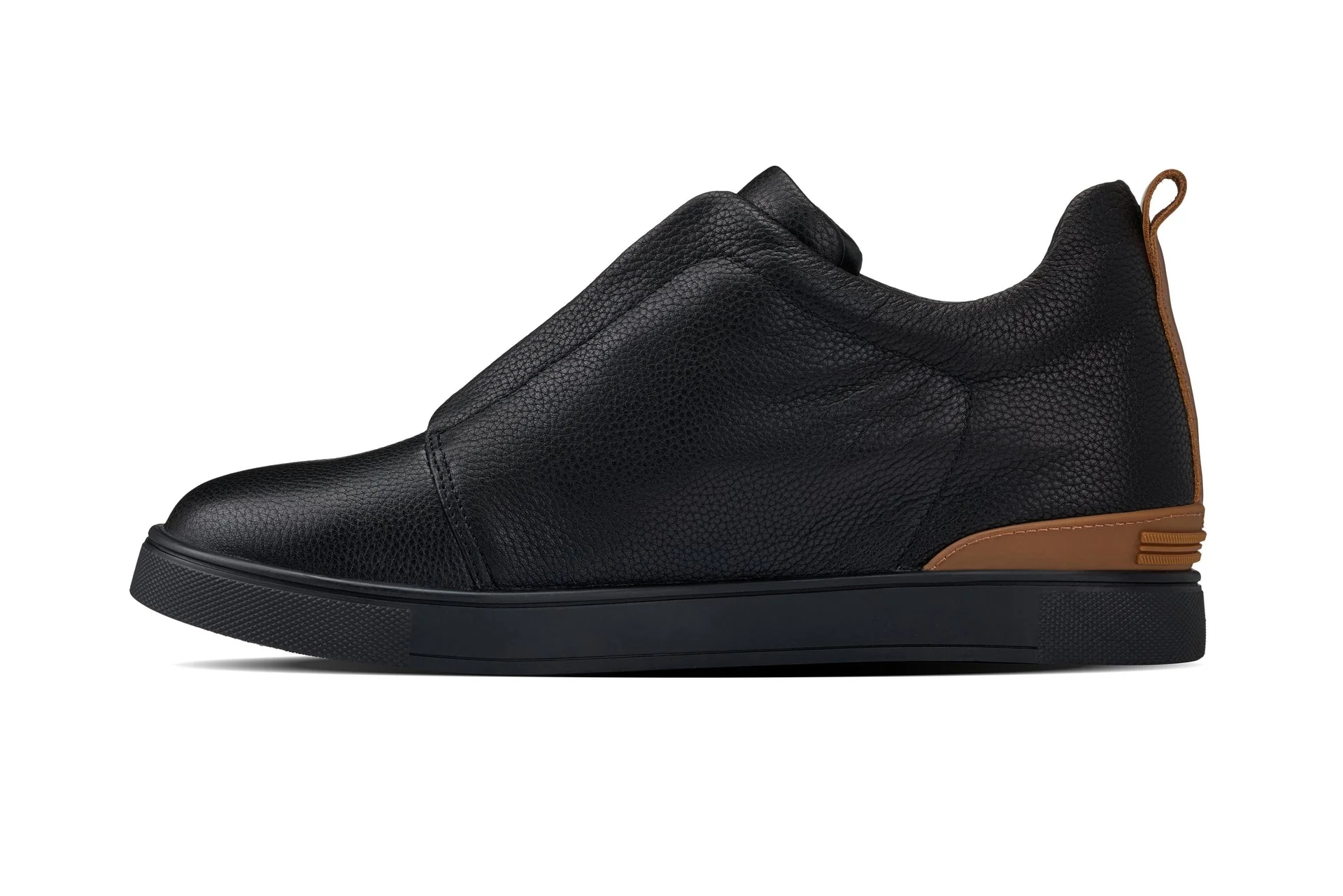 J1931  - 2.6 Inches Taller (Black / Black Sole) - Slip-On Men's Snoafers - Image 3