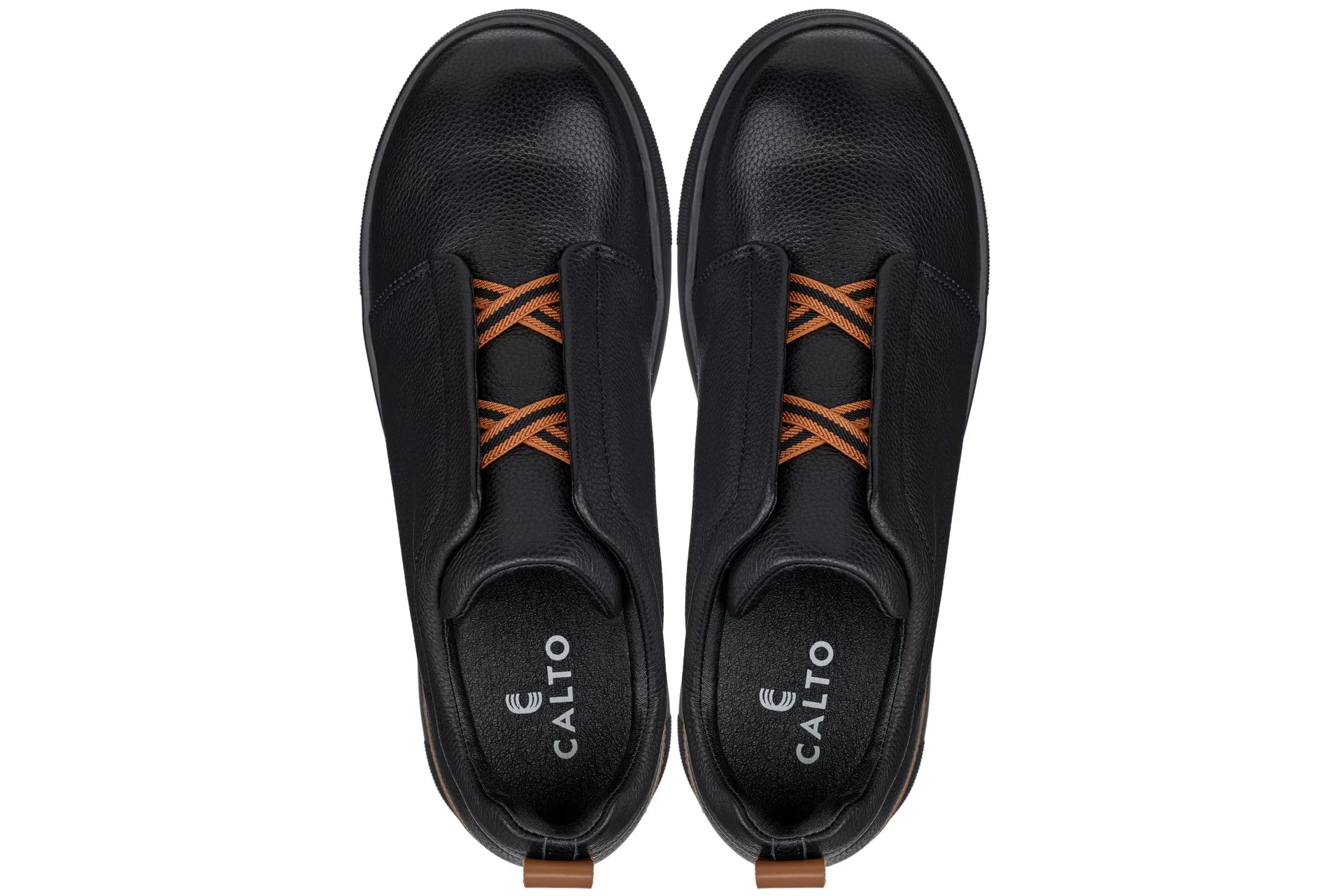 J1931  - 2.6 Inches Taller (Black / Black Sole) - Slip-On Men's Snoafers - Image 4