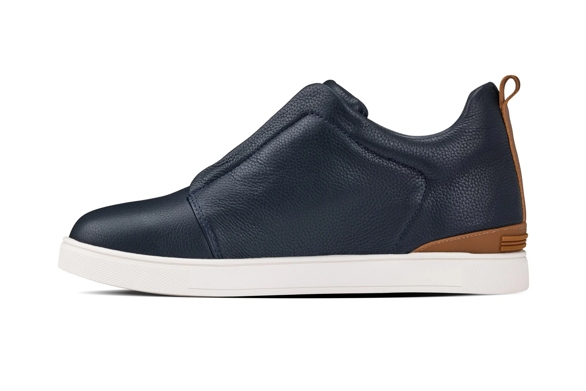 J1934  - 2.6 Inches Taller (Navy) - Slip-On Men's Snoafers - Image 3