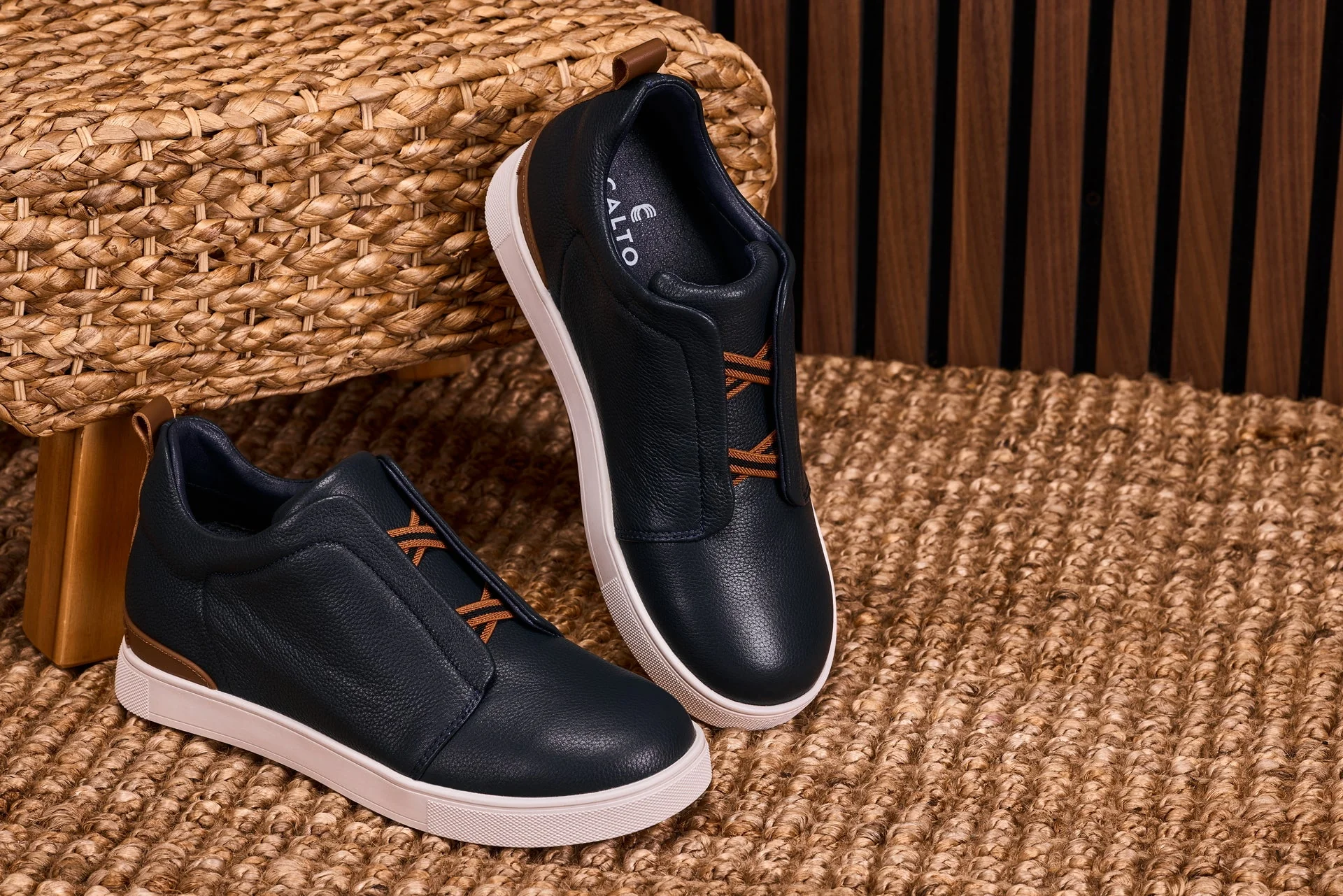 J1934  - 2.6 Inches Taller (Navy) - Slip-On Men's Snoafers - Image 7