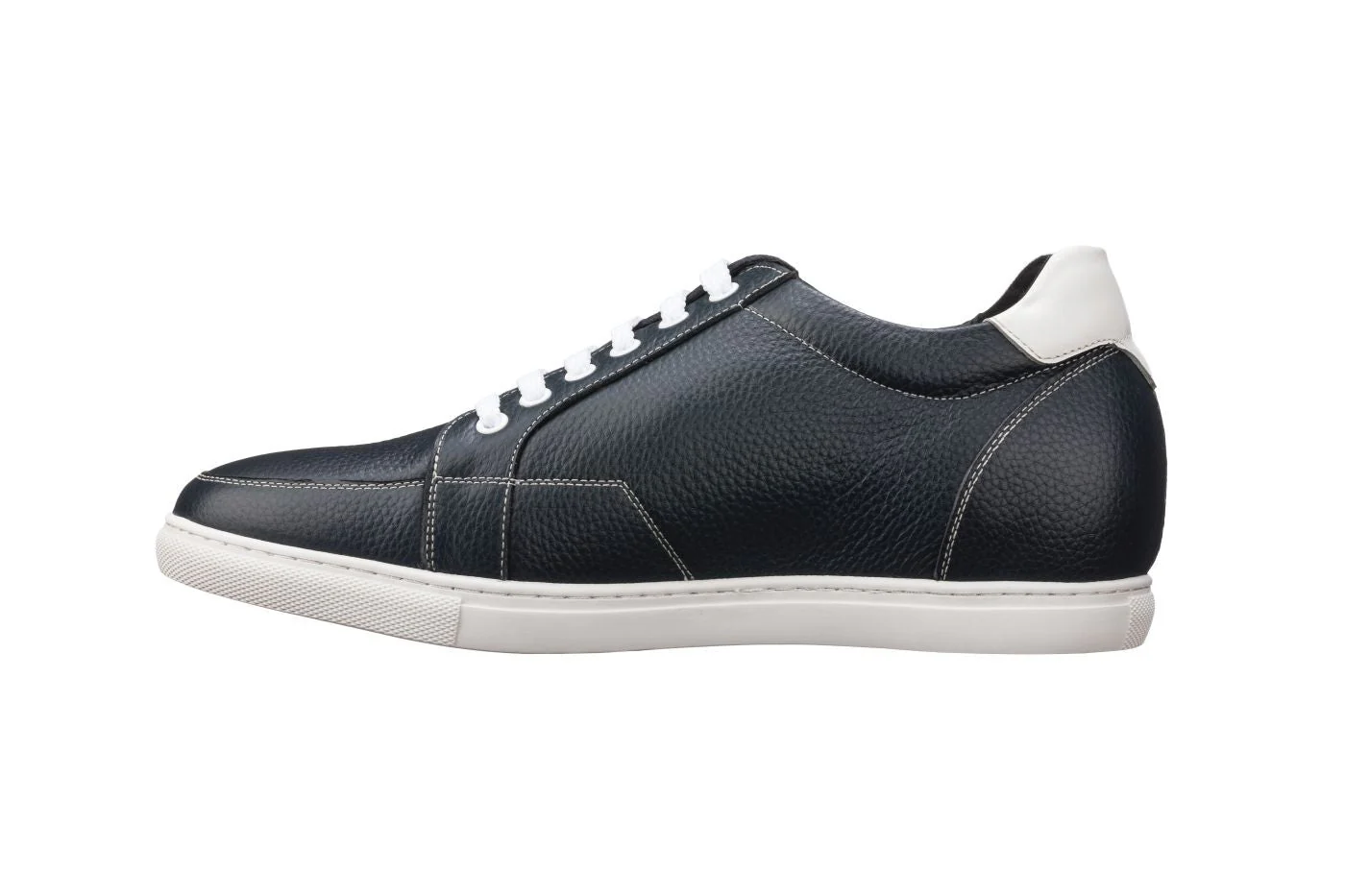 K0082 - 2.5 Inches Taller (Dark Blue/White) - Men's Sneakers - Image 3