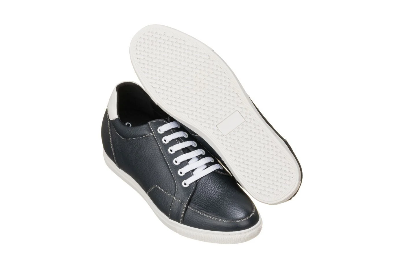 K0082 - 2.5 Inches Taller (Dark Blue/White) - Men's Sneakers - Image 5