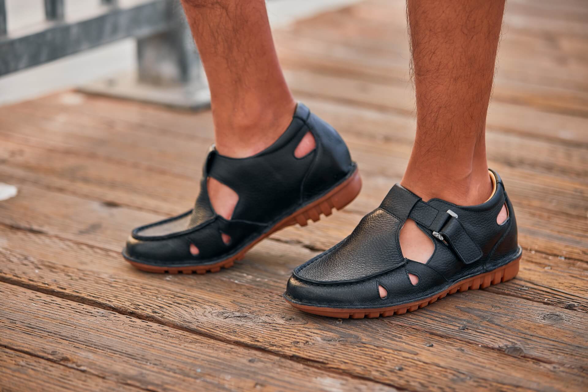 K0751 - 2.8 Inches Taller (Black) - Lightweight Casual Fisherman Sandal - Image 10