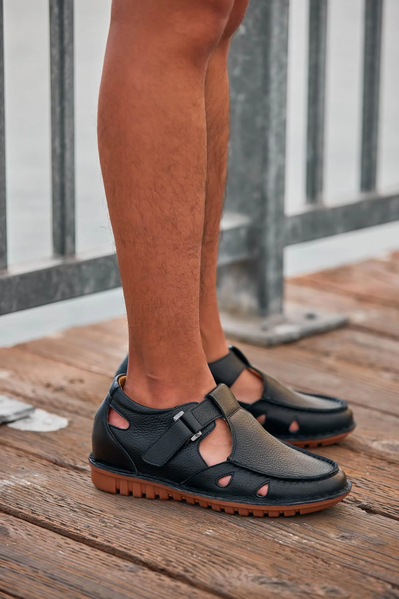 K0751 - 2.8 Inches Taller (Black) - Lightweight Casual Fisherman Sandal - Image 9