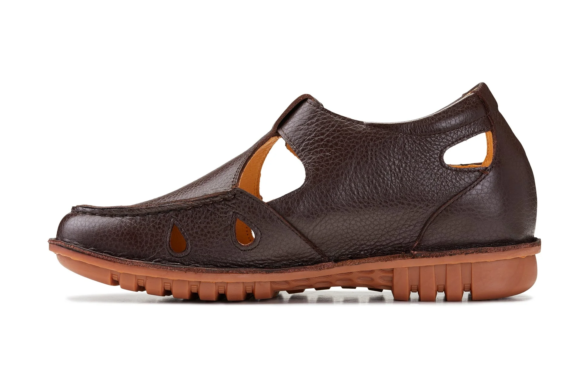 K0752 - 2.8 Inches Taller (Coffee Brown) - Lightweight Casual Fisherman Sandals - Image 3