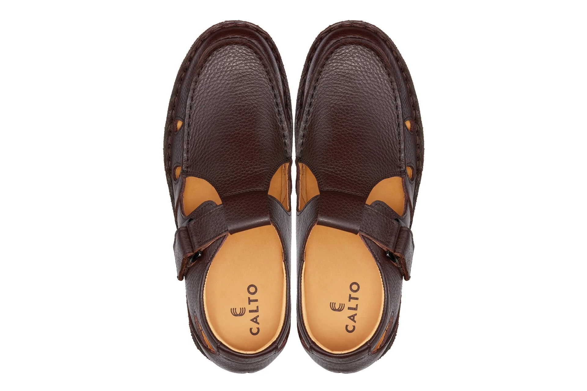 K0752 - 2.8 Inches Taller (Coffee Brown) - Lightweight Casual Fisherman Sandals - Image 4