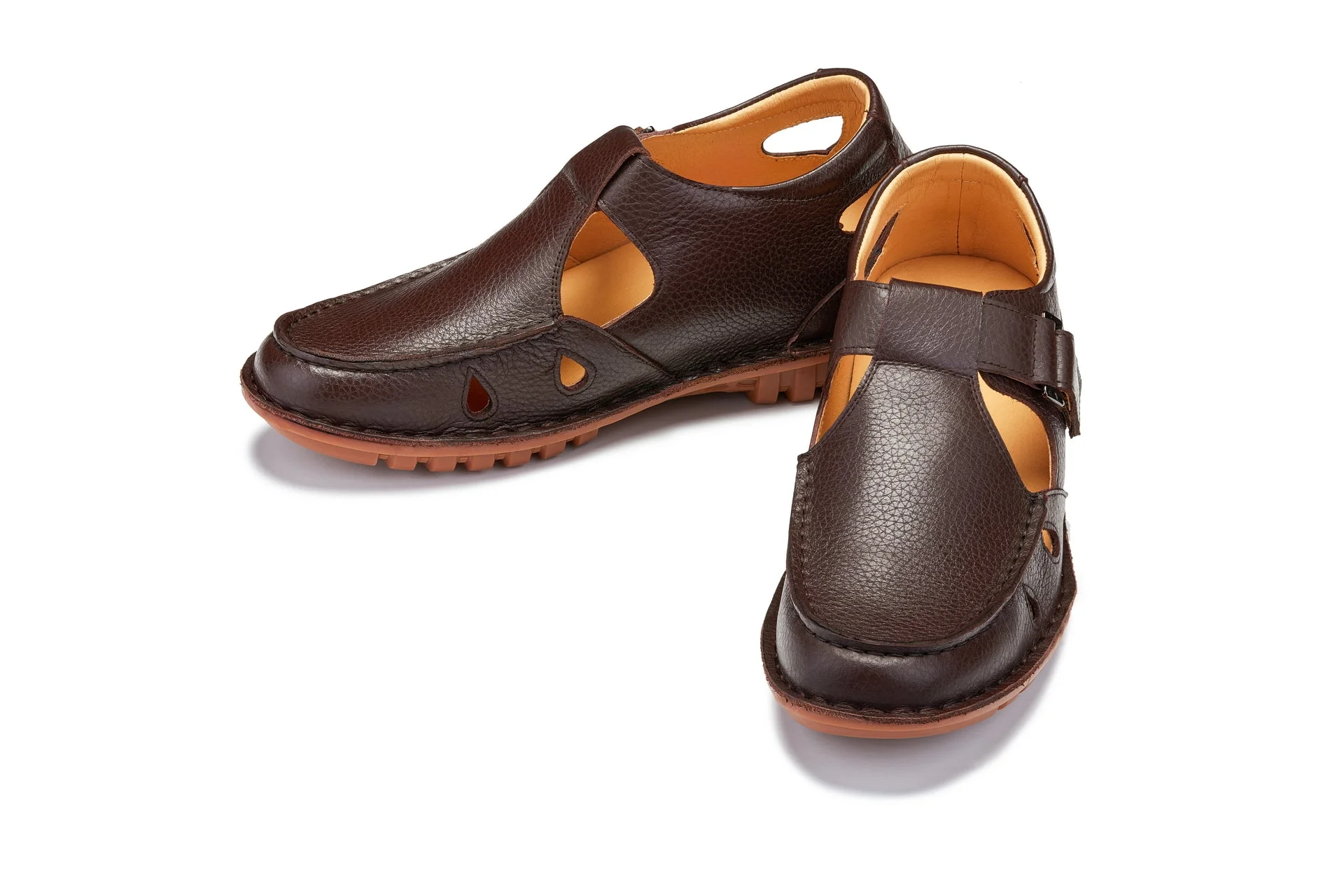 K0752 - 2.8 Inches Taller (Coffee Brown) - Lightweight Casual Fisherman Sandals - Image 5
