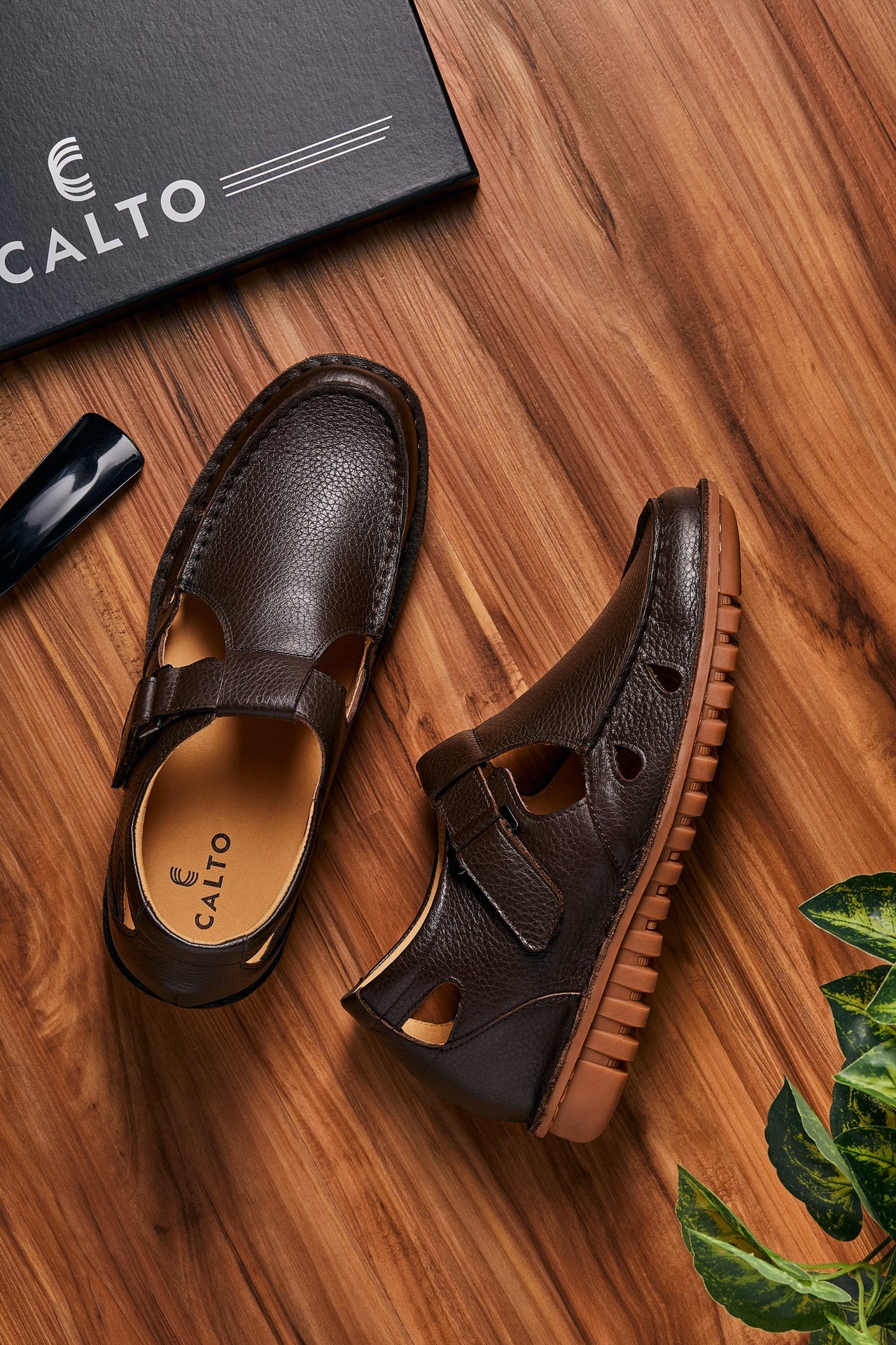 K0752 - 2.8 Inches Taller (Coffee Brown) - Lightweight Casual Fisherman Sandals - Image 7