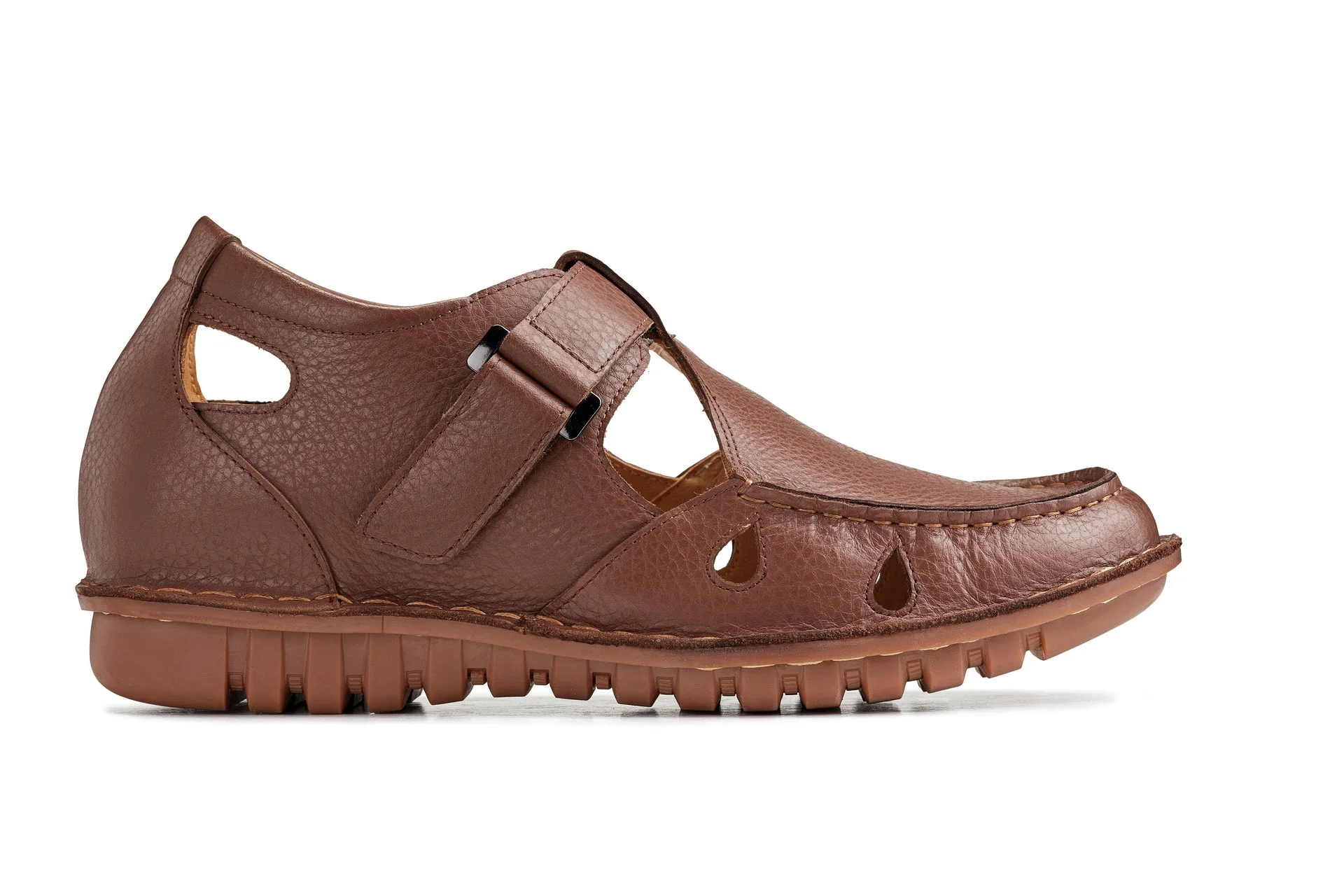 K0753 - 2.8 Inches Taller (Camel Brown) - Lightweight Casual Fisherman Sandal - Image 2