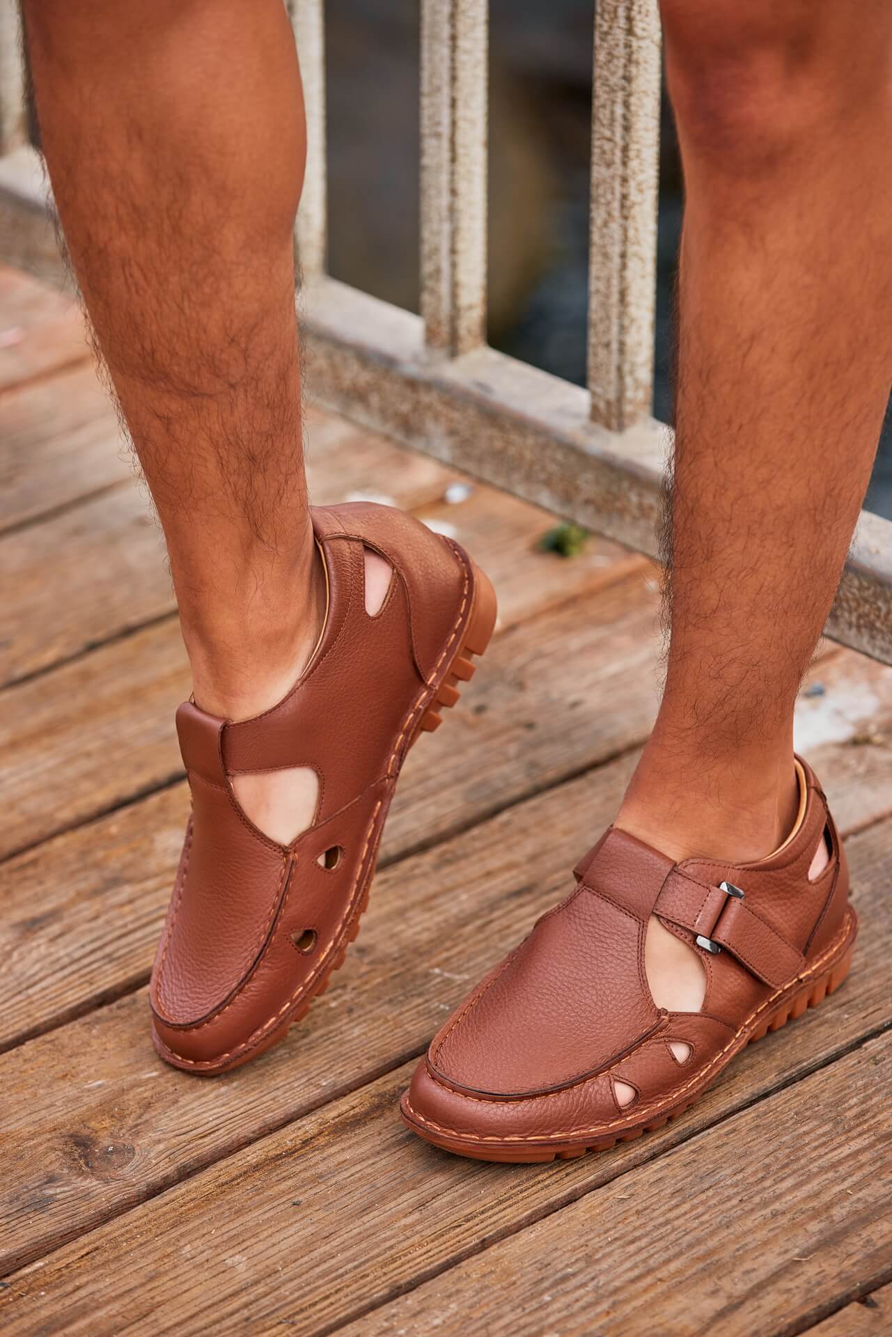 K0753 - 2.8 Inches Taller (Camel Brown) - Lightweight Casual Fisherman Sandal - Image 8