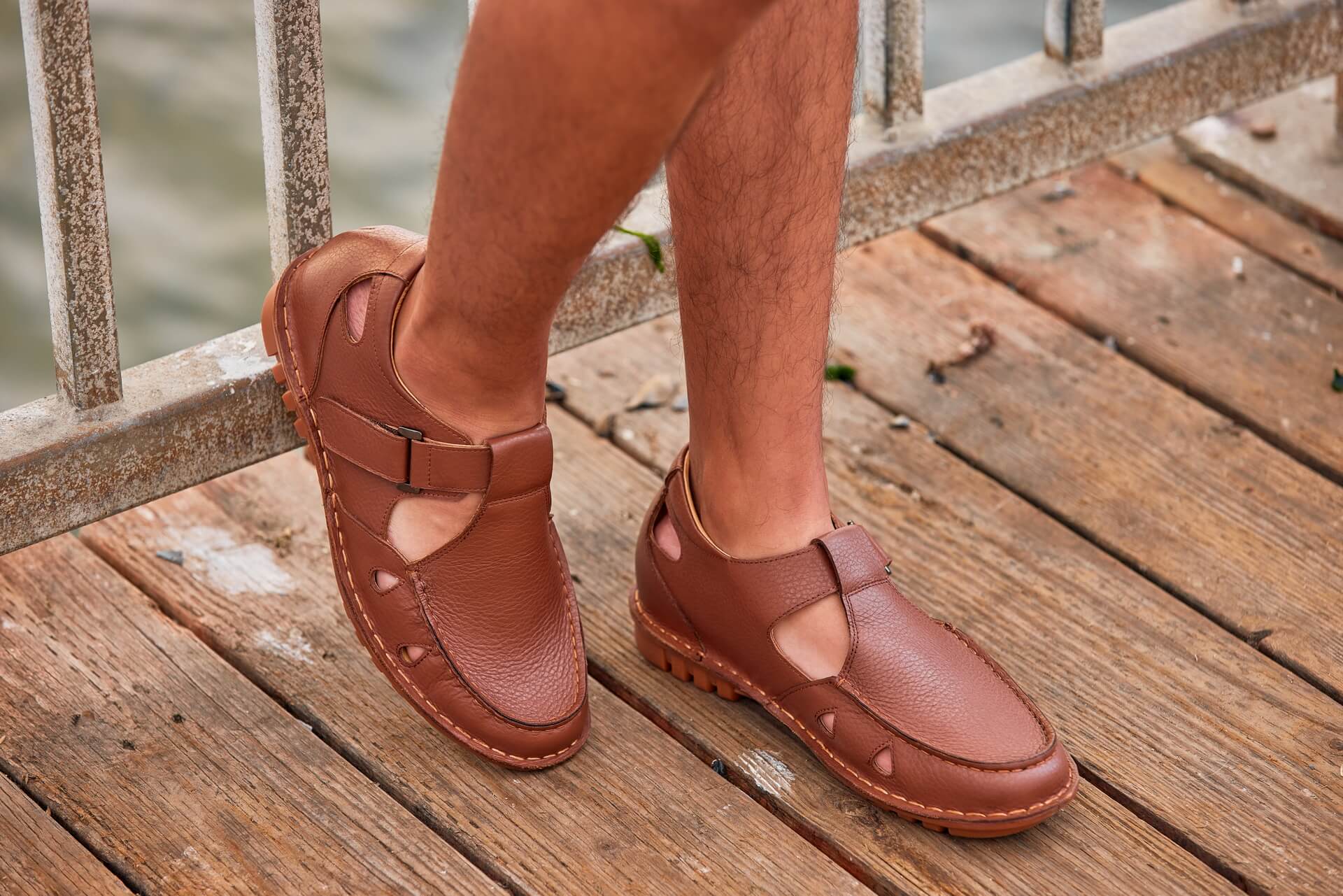 K0753 - 2.8 Inches Taller (Camel Brown) - Lightweight Casual Fisherman Sandal - Image 9