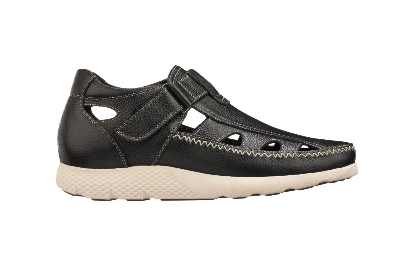 CALTO - K2132 - 2.8 Inches Taller (Black) - Fisherman Sandal Lightweight - Image 2