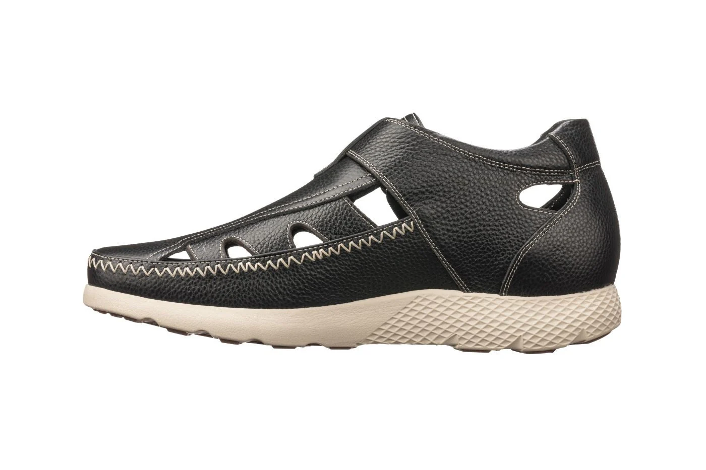 CALTO - K2132 - 2.8 Inches Taller (Black) - Fisherman Sandal Lightweight - Image 3