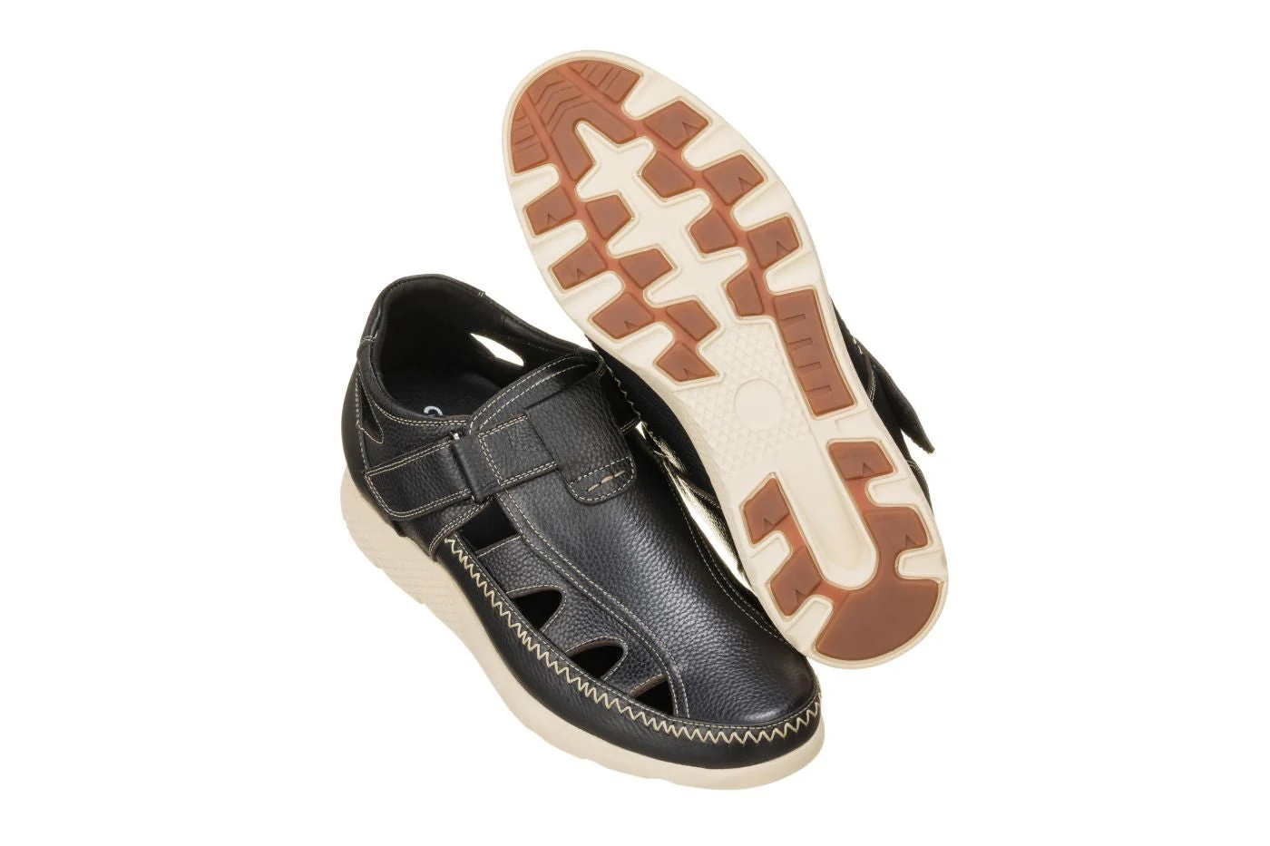 CALTO - K2132 - 2.8 Inches Taller (Black) - Fisherman Sandal Lightweight - Image 5