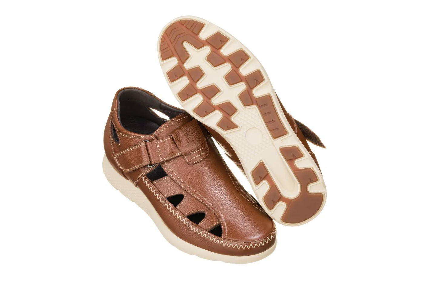 K2133 - 2.8 Inches Taller (Brown) - Fisherman Sandal Lightweight - Image 5