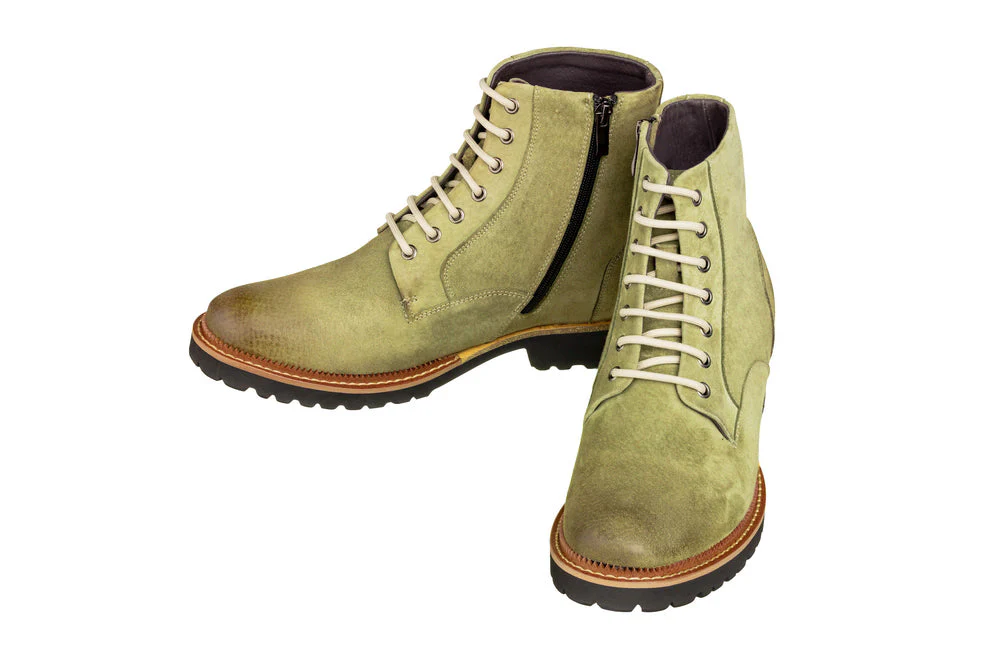 K24402 - 3 Inches Taller (Olive) - Casual Zipper Men's Boots - Image 4