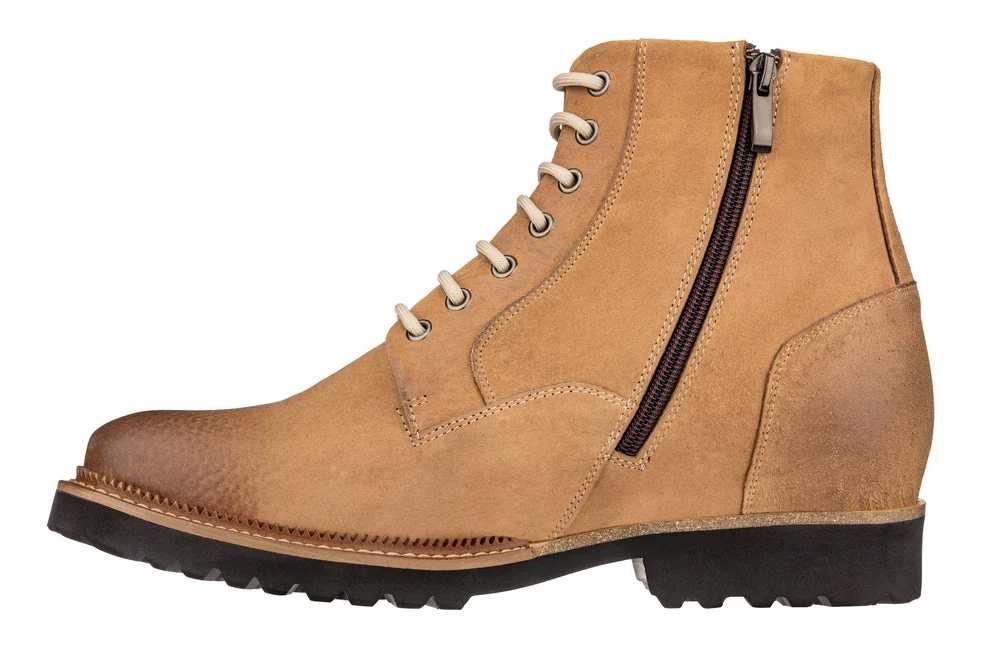 K24403 - 3 Inches Taller (Brown) - Casual Zipper Men's Boots - Image 3