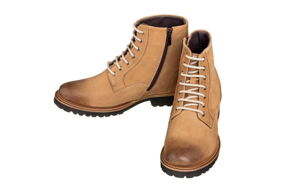 K24403 - 3 Inches Taller (Brown) - Casual Zipper Men's Boots - Image 4