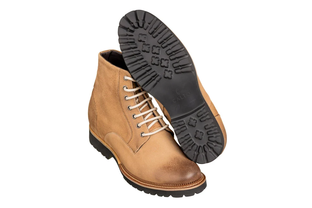 K24403 - 3 Inches Taller (Brown) - Casual Zipper Men's Boots - Image 5