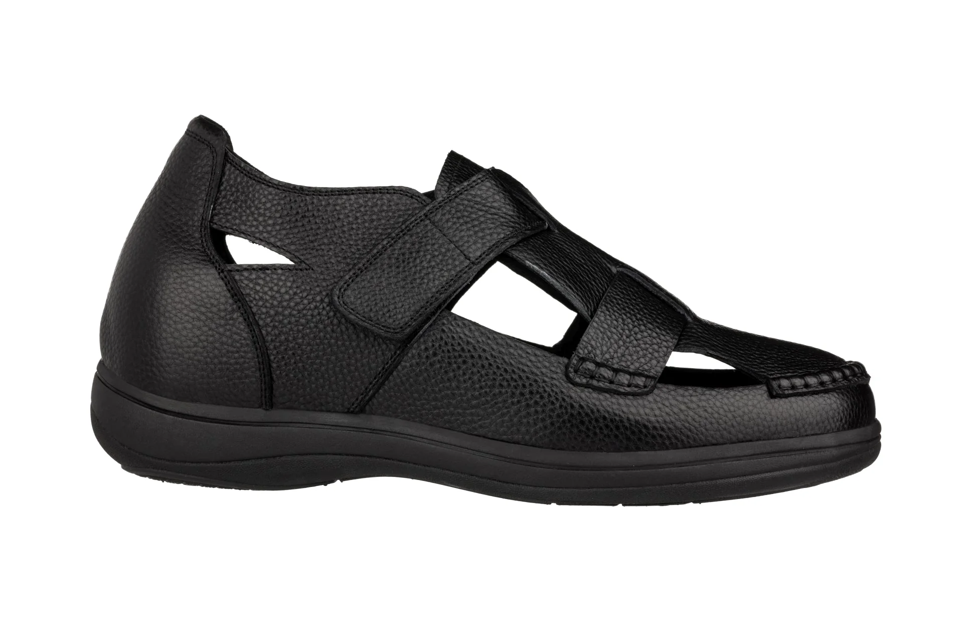 K2661 - 3.2 Inches Taller (Black) - Casual Fisherman Sandals - Image 3