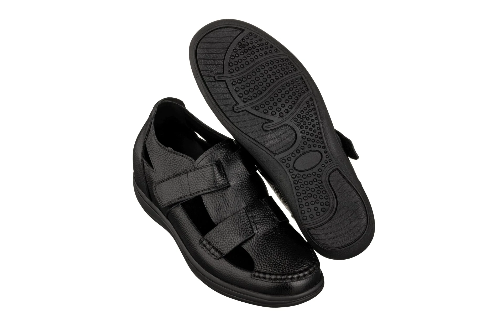 K2661 - 3.2 Inches Taller (Black) - Casual Fisherman Sandals - Image 6