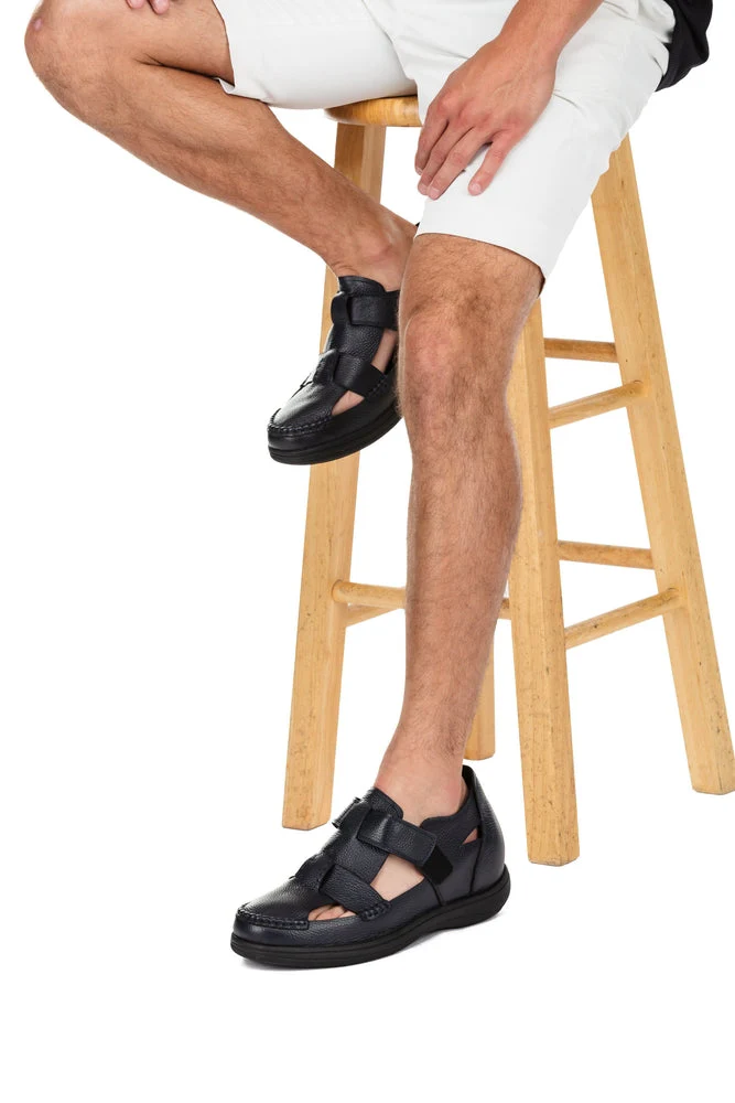 K2661 - 3.2 Inches Taller (Black) - Casual Fisherman Sandals - Image 9