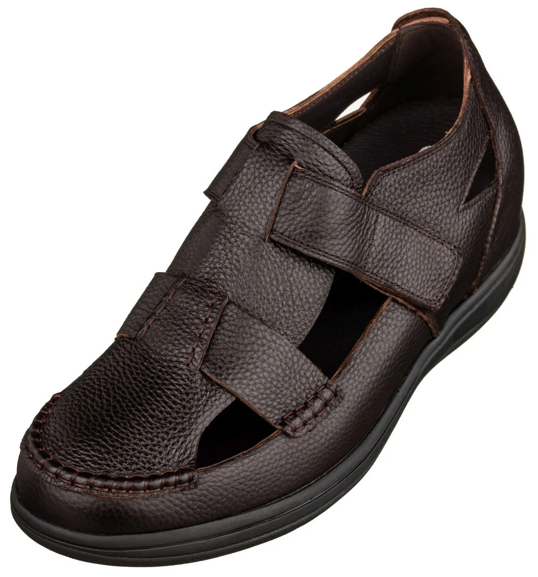 K2662 - 3.2 Inches Taller (Dark Brown) - Casual Fisherman Sandal - Image 2