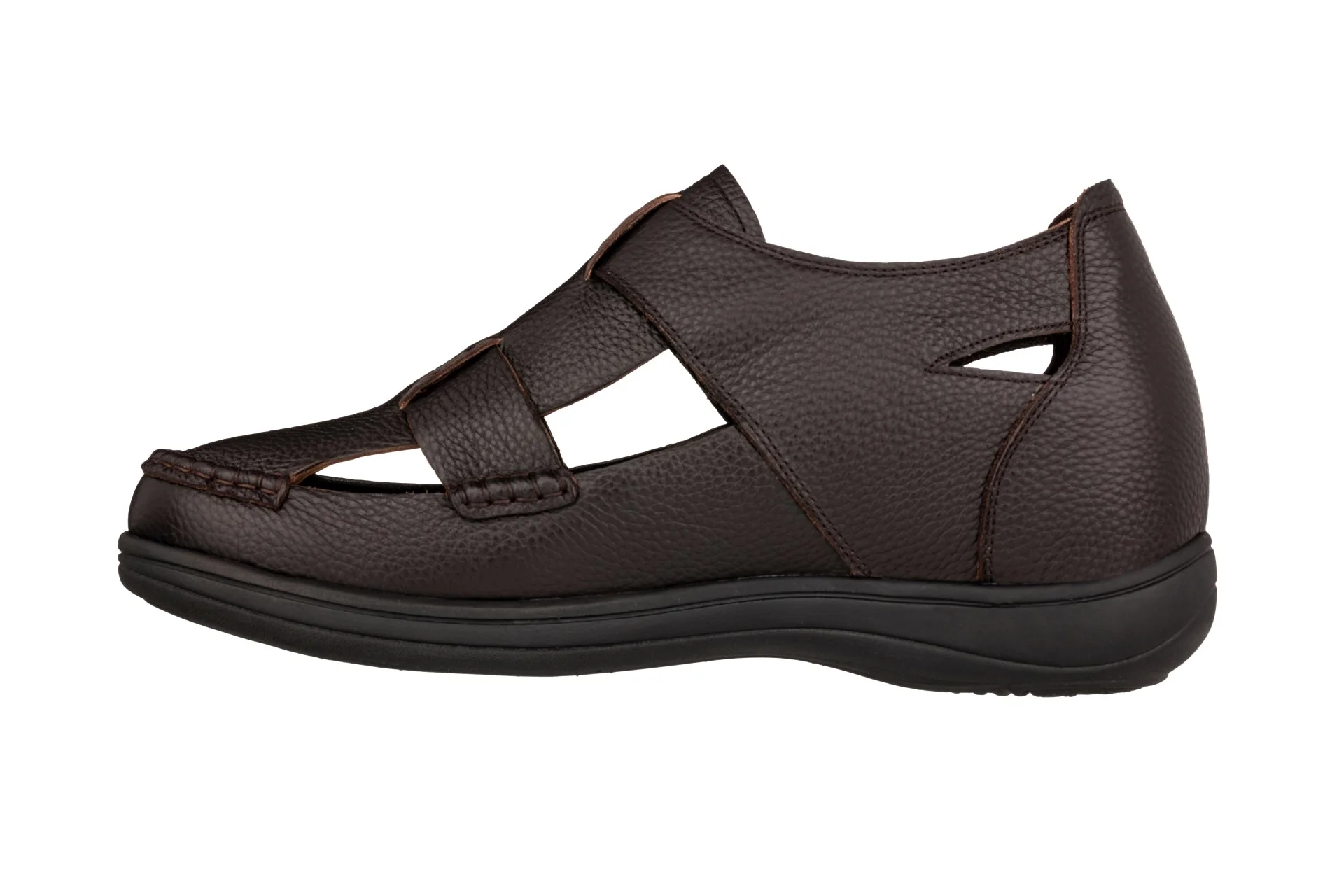 K2662 - 3.2 Inches Taller (Dark Brown) - Casual Fisherman Sandal - Image 4