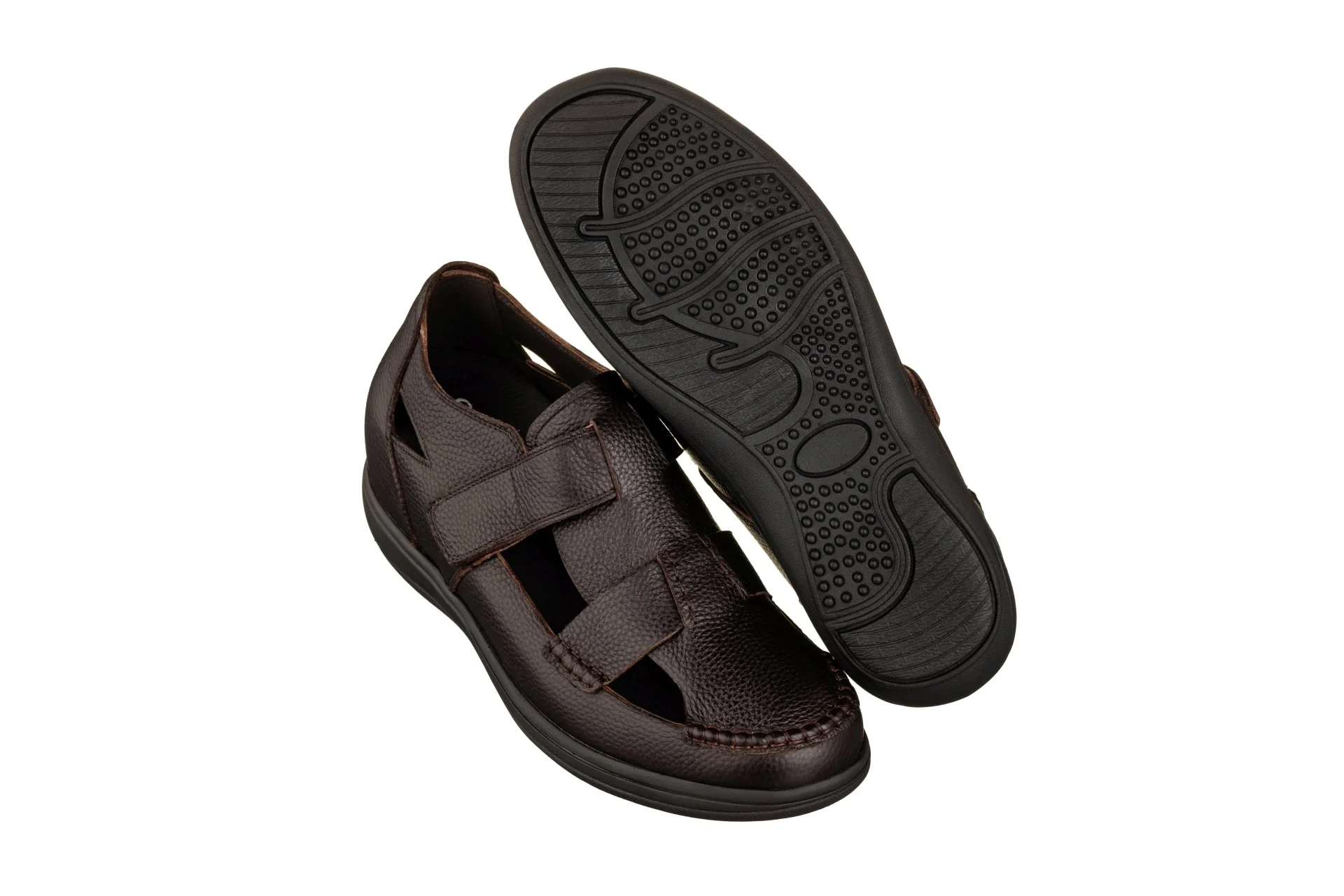 K2662 - 3.2 Inches Taller (Dark Brown) - Casual Fisherman Sandal - Image 6