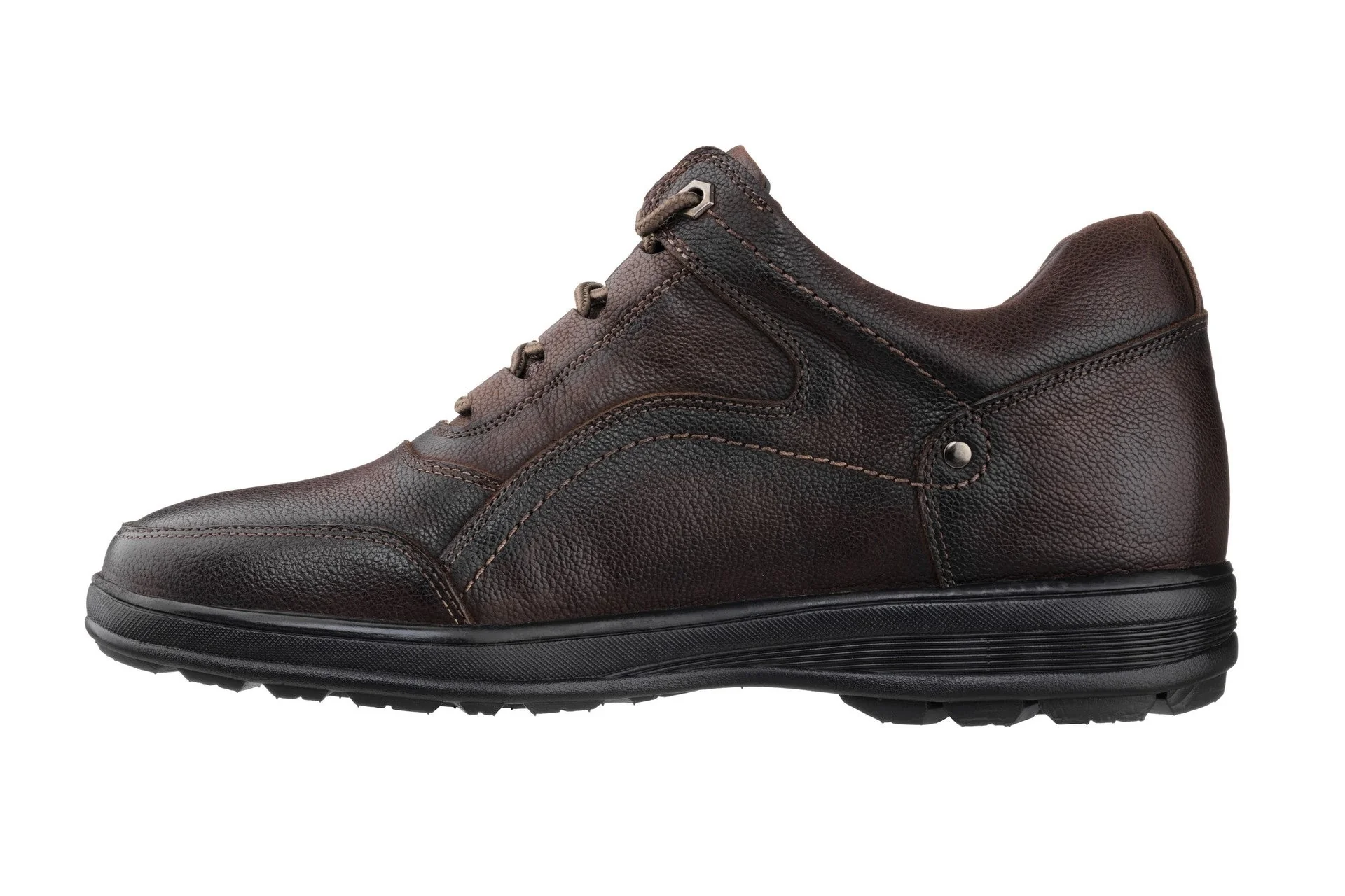 K3045 - 2.8 Inches Taller (Dark Brown) - Lace Up Casual Men's Walker Shoes - Image 3