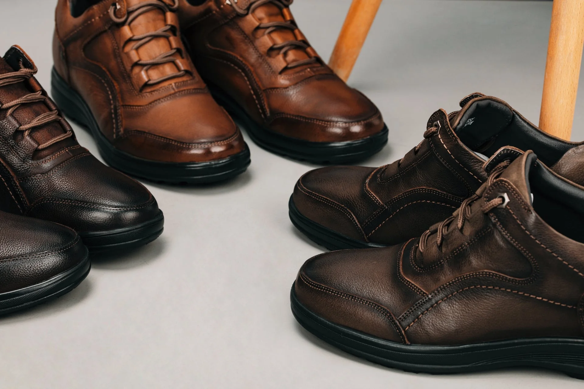 K3045 - 2.8 Inches Taller (Dark Brown) - Lace Up Casual Men's Walker Shoes - Image 7