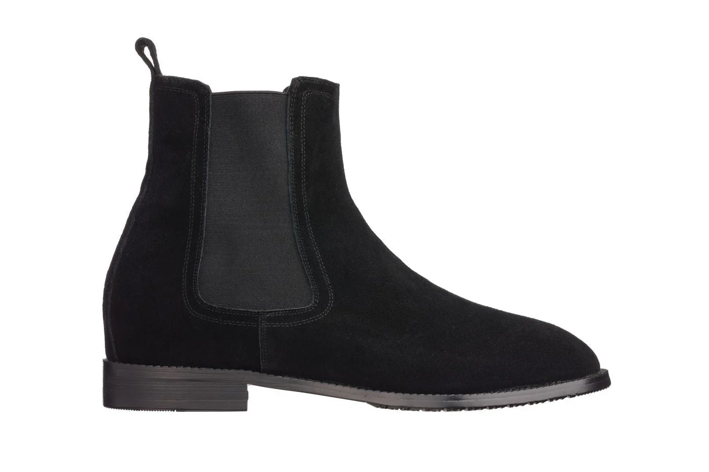 K33090 - 2.9 Inches Taller (Black) - Suede Chelsea Men's Boot - Image 2