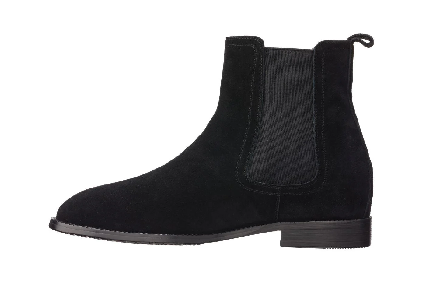 K33090 - 2.9 Inches Taller (Black) - Suede Chelsea Men's Boot - Image 3