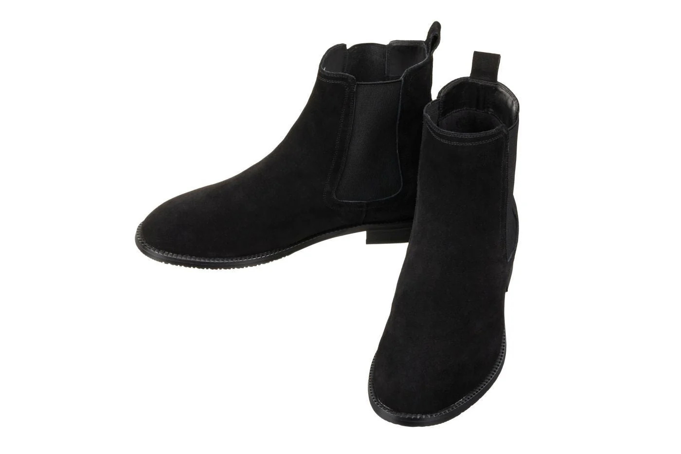 K33090 - 2.9 Inches Taller (Black) - Suede Chelsea Men's Boot - Image 4