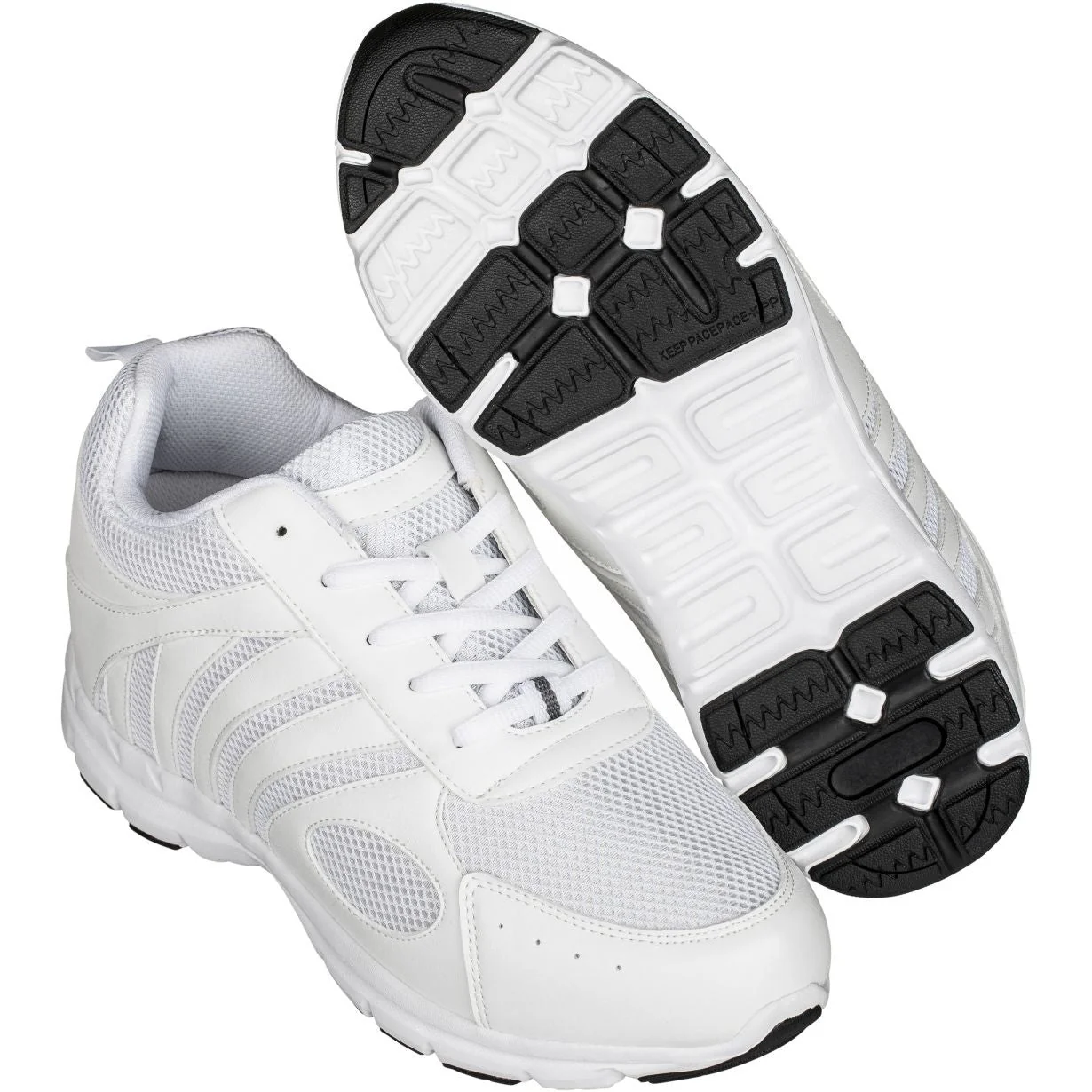 G3303 - Light White Elevator Men's Sneakers - Three Inches - Image 5