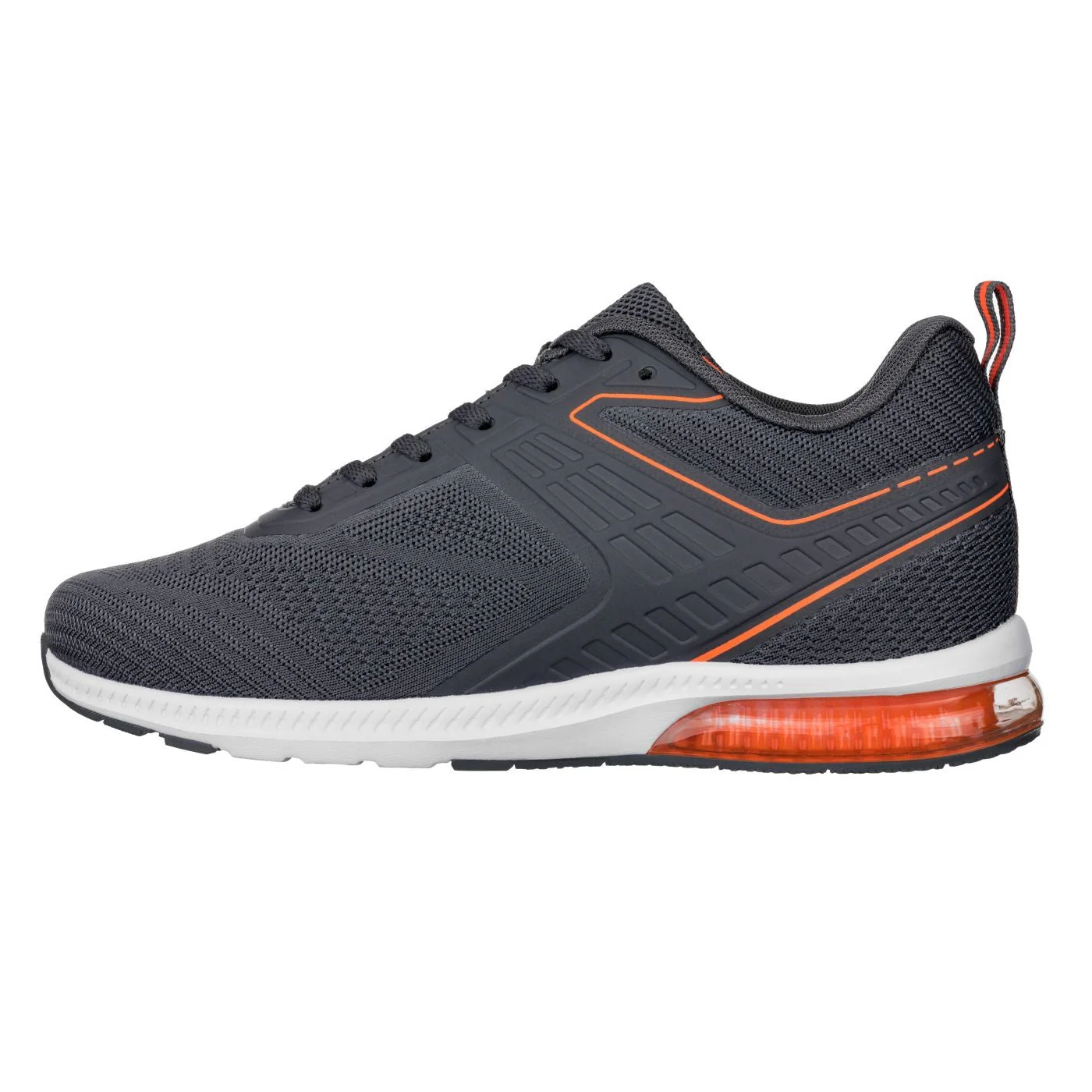 Q232 - 2.4 Inches Taller (Grey/Orange) - Super Lightweight Men's Sneakers - Image 2