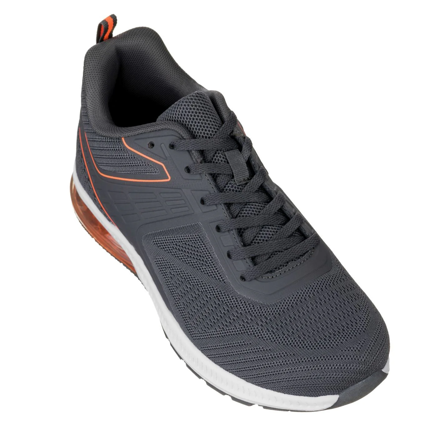 Q232 - 2.4 Inches Taller (Grey/Orange) - Super Lightweight Men's Sneakers - Image 3