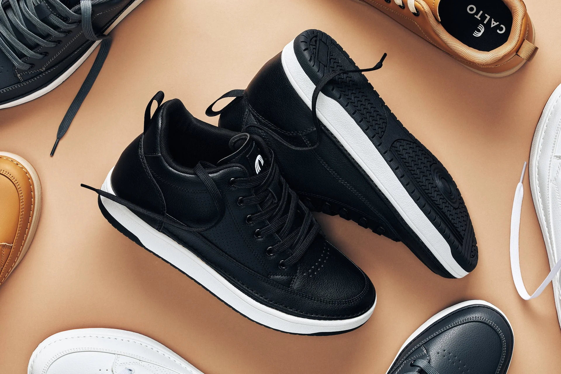 Q271 - 2 Inches Taller (Black Noir) - Elevated Leatherette Micro-Perforated Men's Sneakers - Image 7