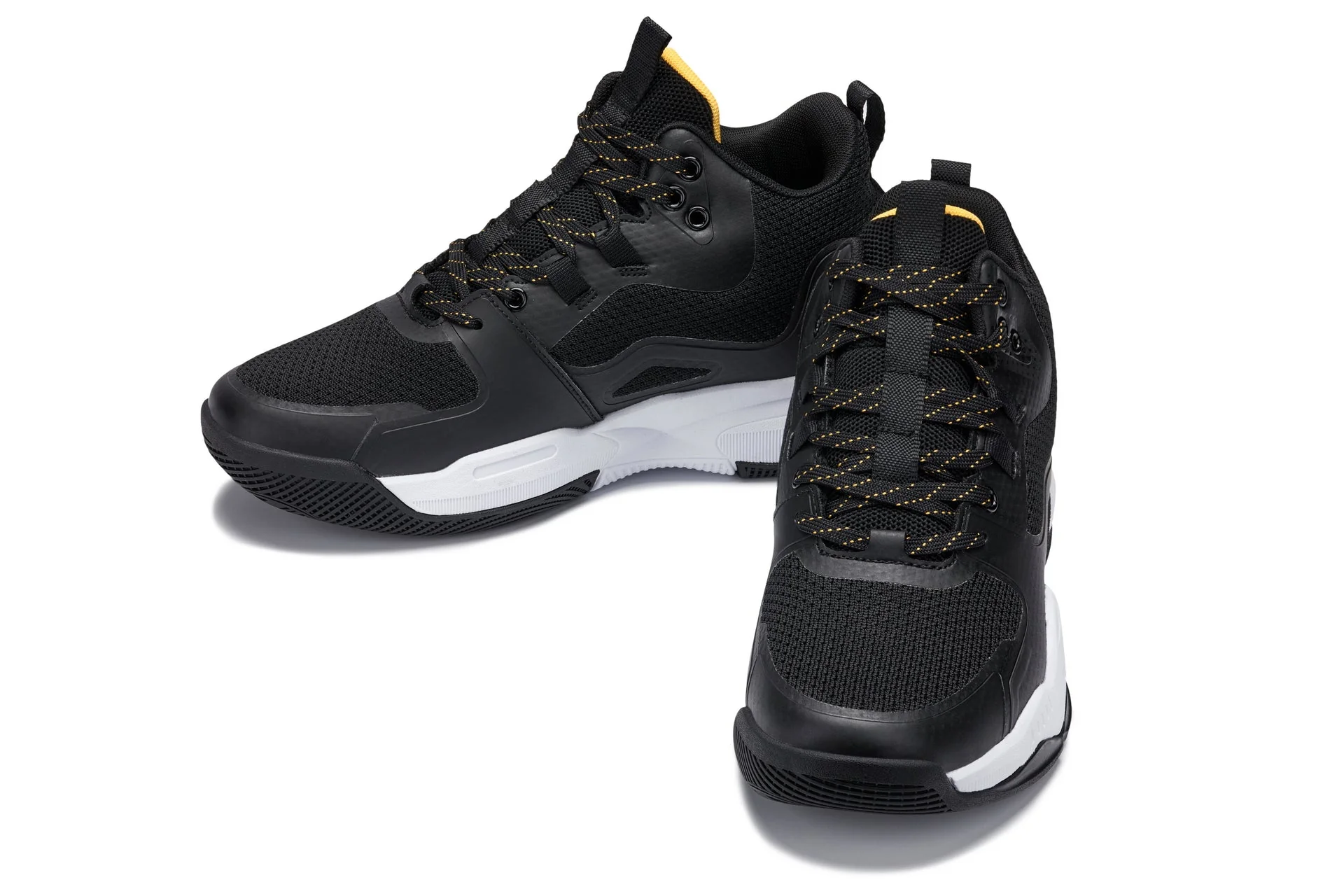 Q391 - 3 Inches Taller (Black/Orange) - Basketball High-Top Men's Sneakers - Image 5