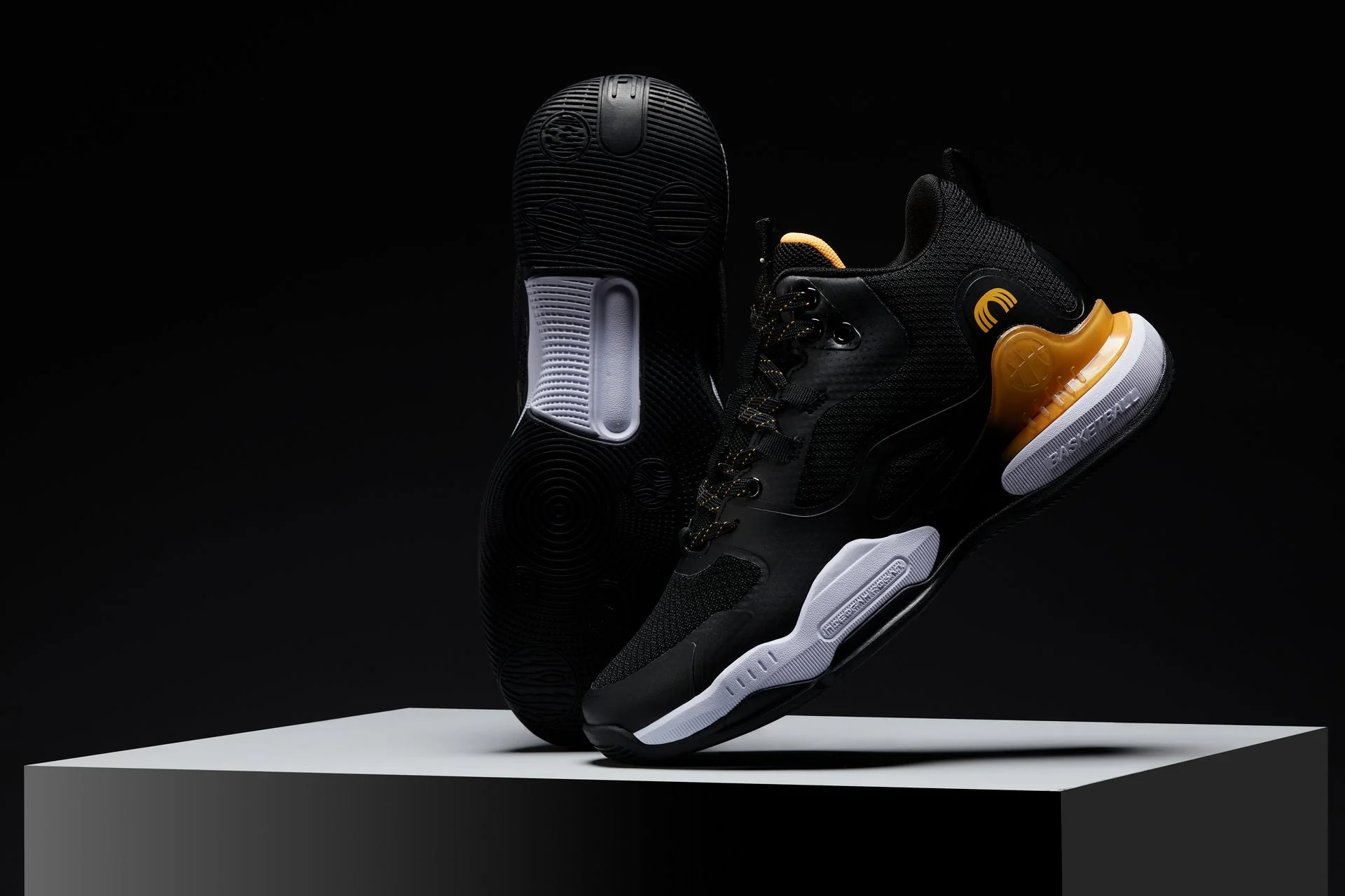 Q391 - 3 Inches Taller (Black/Orange) - Basketball High-Top Men's Sneakers - Image 7