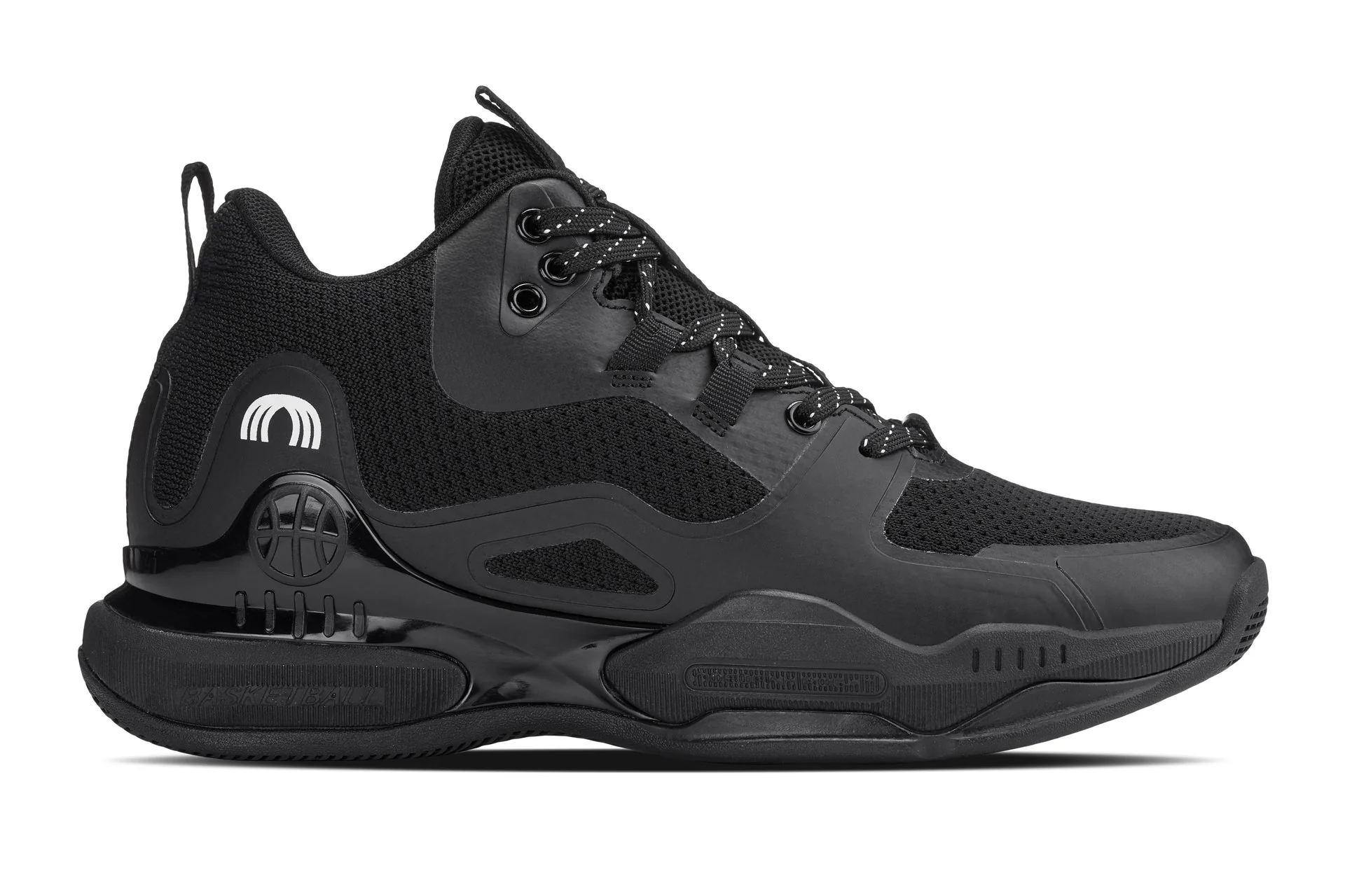 Q393 - 3 Inches Taller (Black) - Basketball High-Top Men's Sneakers - Image 2
