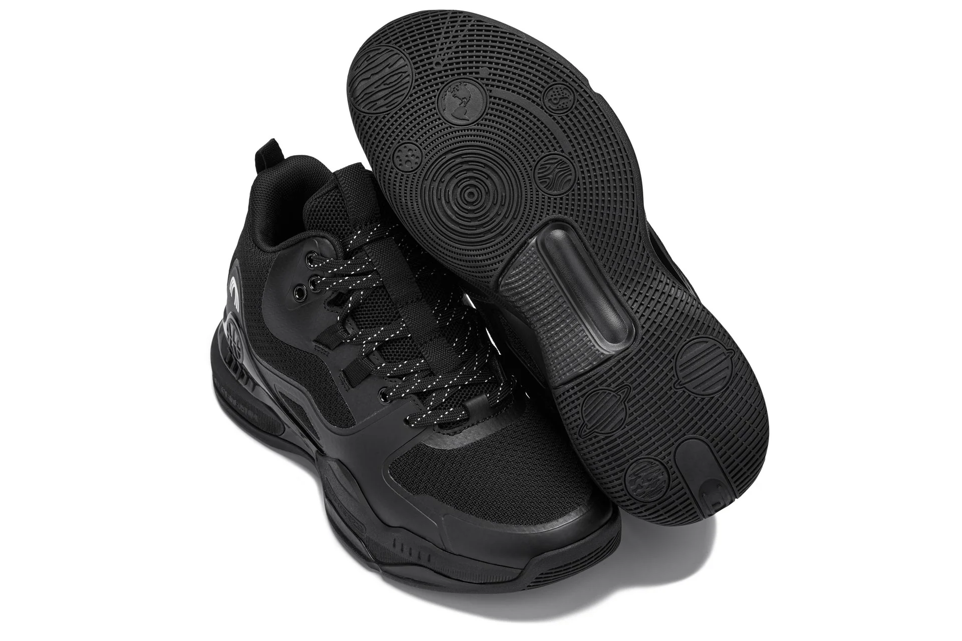 Q393 - 3 Inches Taller (Black) - Basketball High-Top Men's Sneakers - Image 6