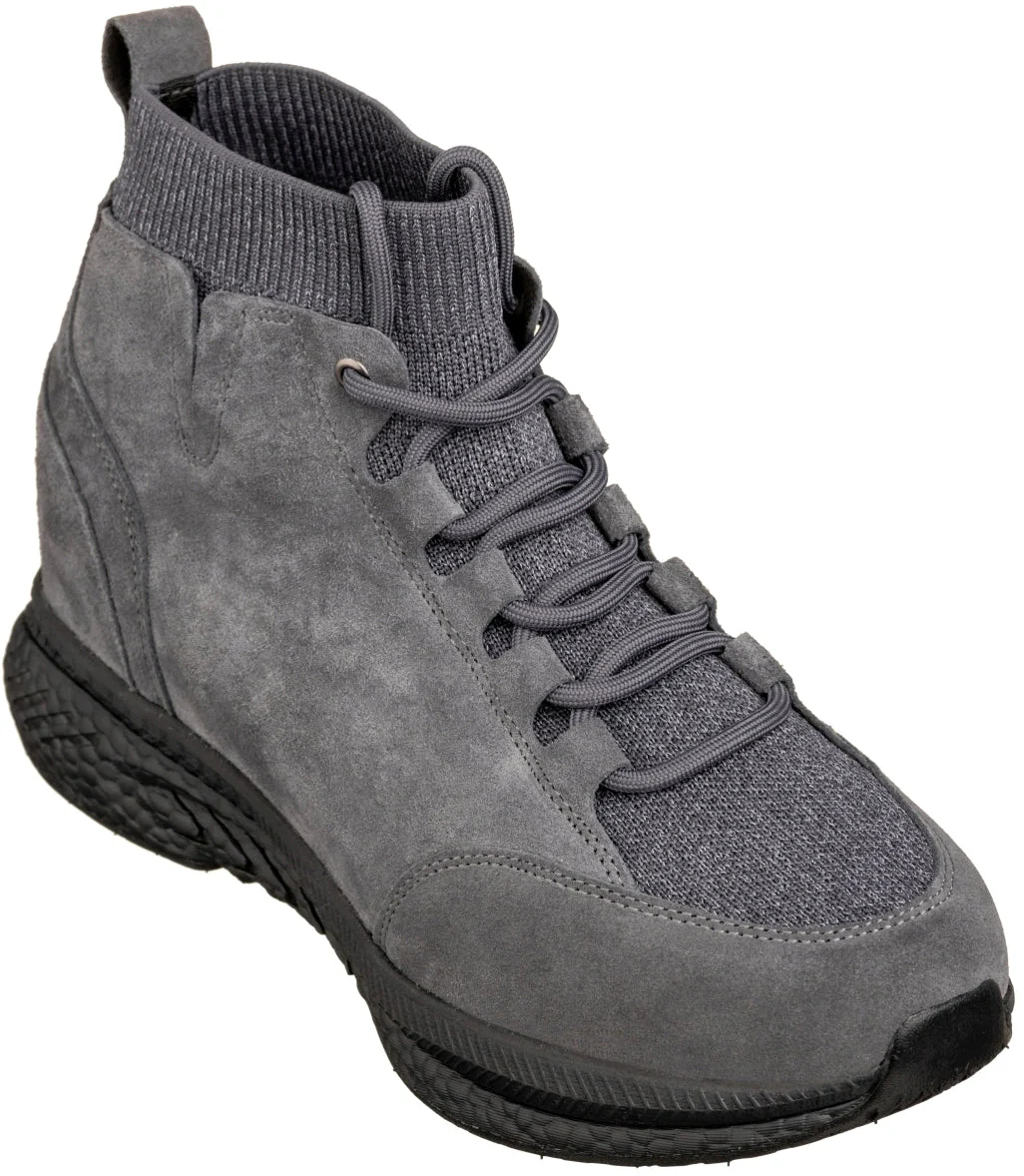 S23202 - 3 Inches Taller (Grey) - Men's Sneakers