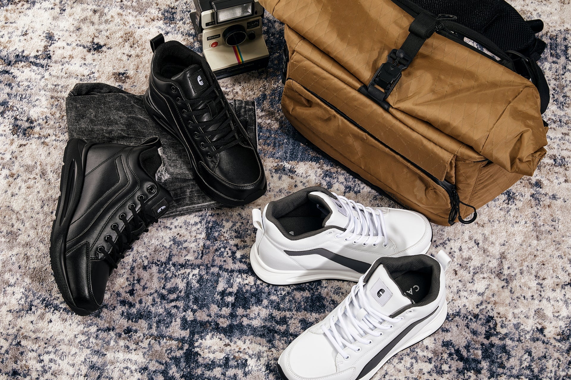S23304 - 3.2 Inches Taller (Black) - Men's Sneakers - Image 6