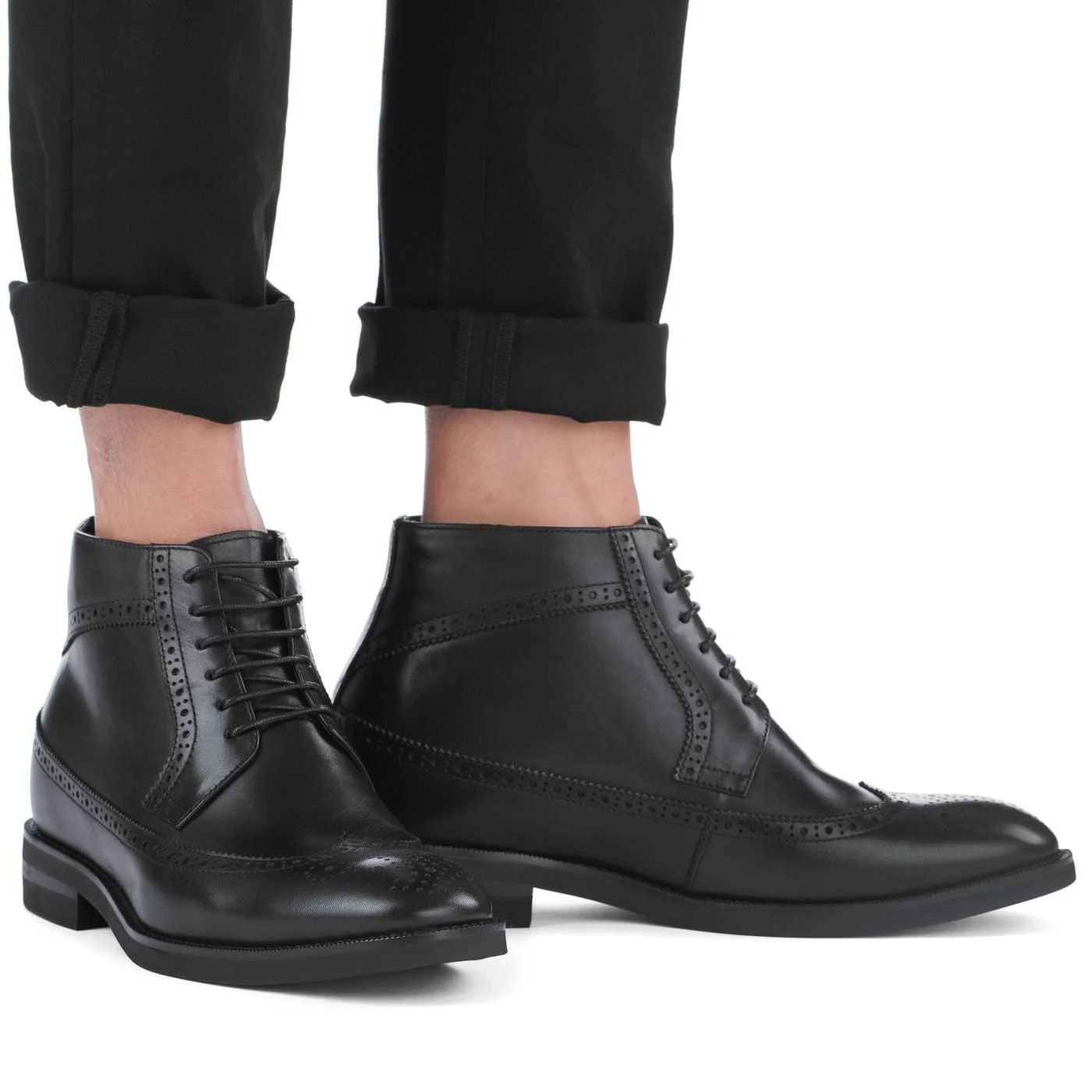 S27001 - 3.2 Inches Taller (Black) - Lightweight Men's Boots - Image 7
