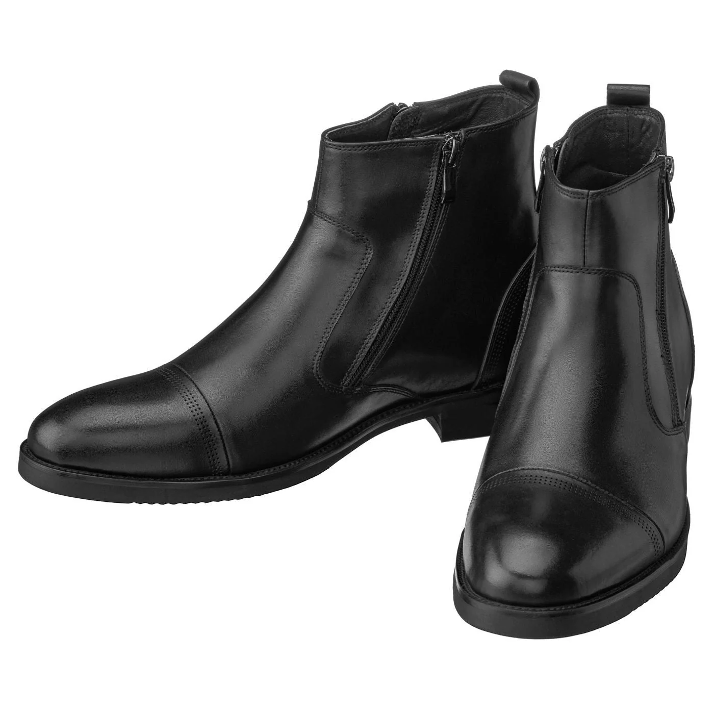 S28001 - 3.2 Inches Taller (Black) - Lightweight - Zipper Men's Boots - Image 5