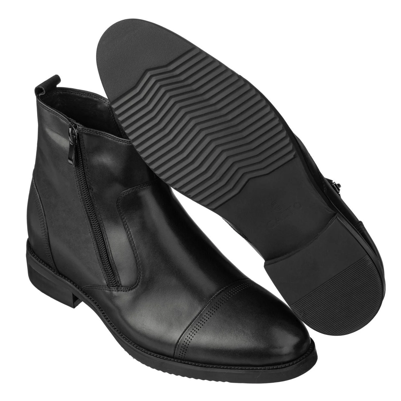 S28001 - 3.2 Inches Taller (Black) - Lightweight - Zipper Men's Boots - Image 6
