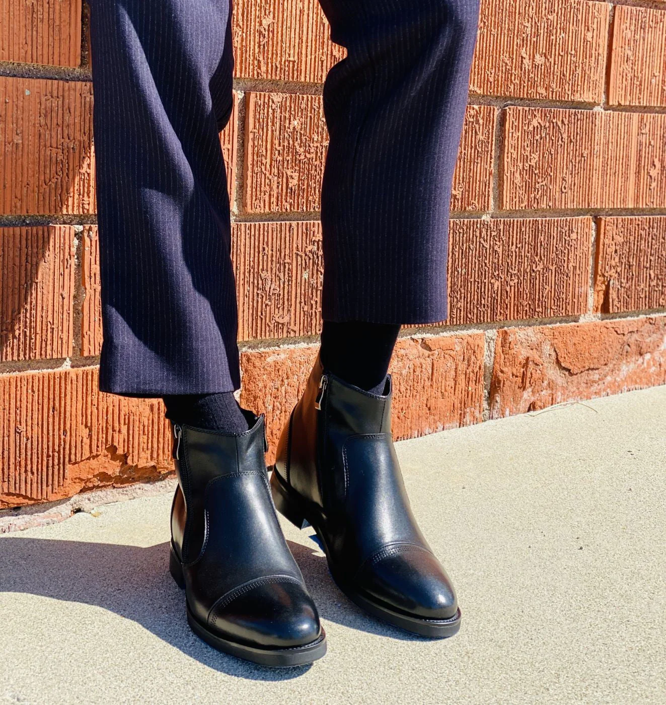 S28001 - 3.2 Inches Taller (Black) - Lightweight - Zipper Men's Boots - Image 7