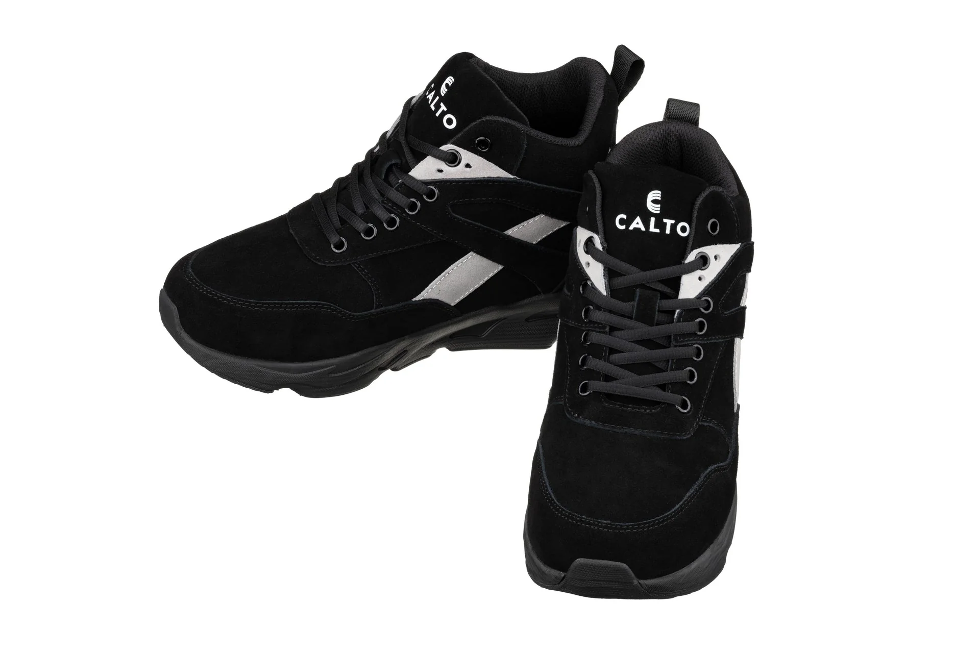 S33594 - 4 Inches Taller (Black/Grey) - Men's Sneakers - Image 4