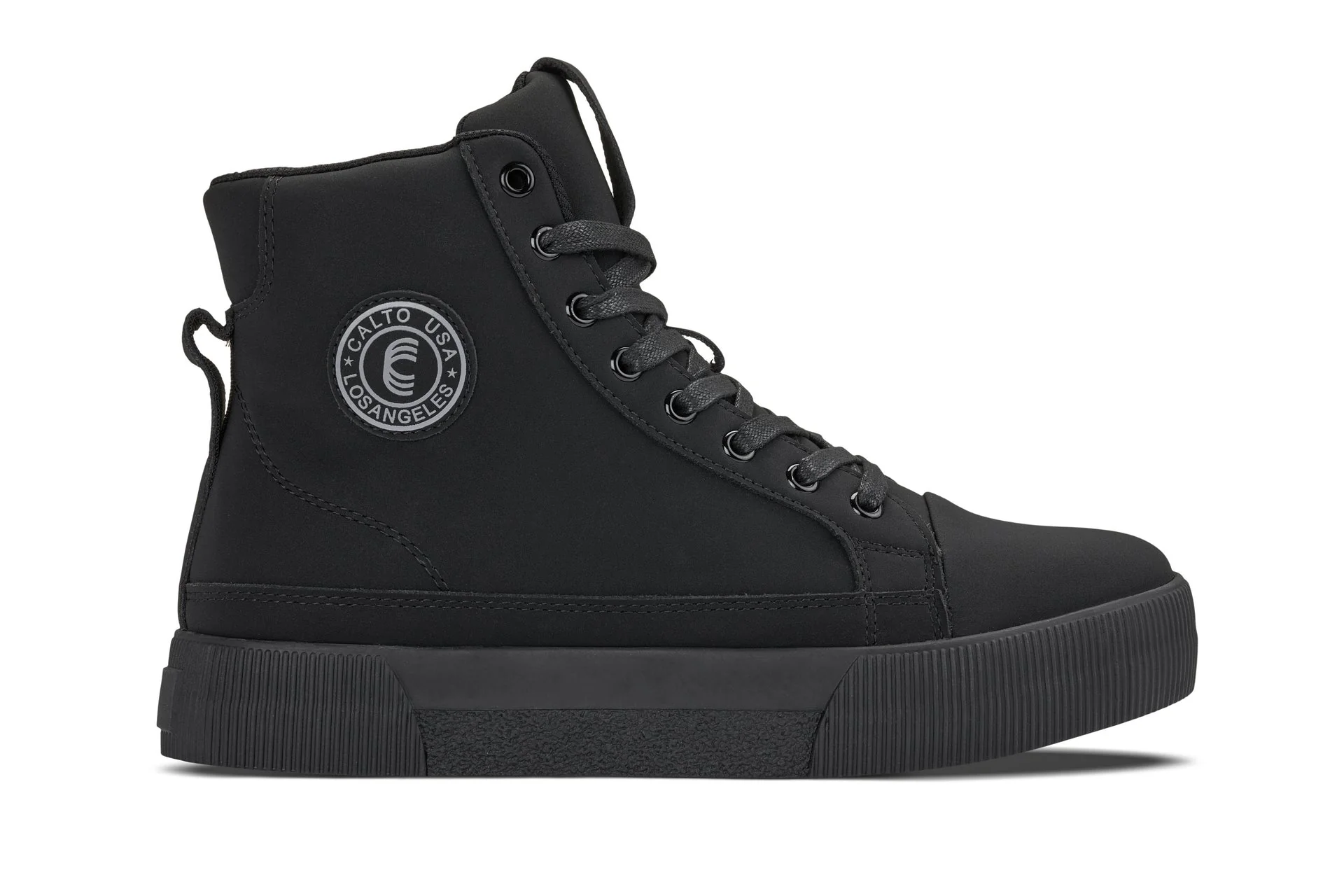 S3421 - 2.4 Inches Taller (Black) - Cap Toe High Top Zip-Up Sneaker Men's Boots - Image 2